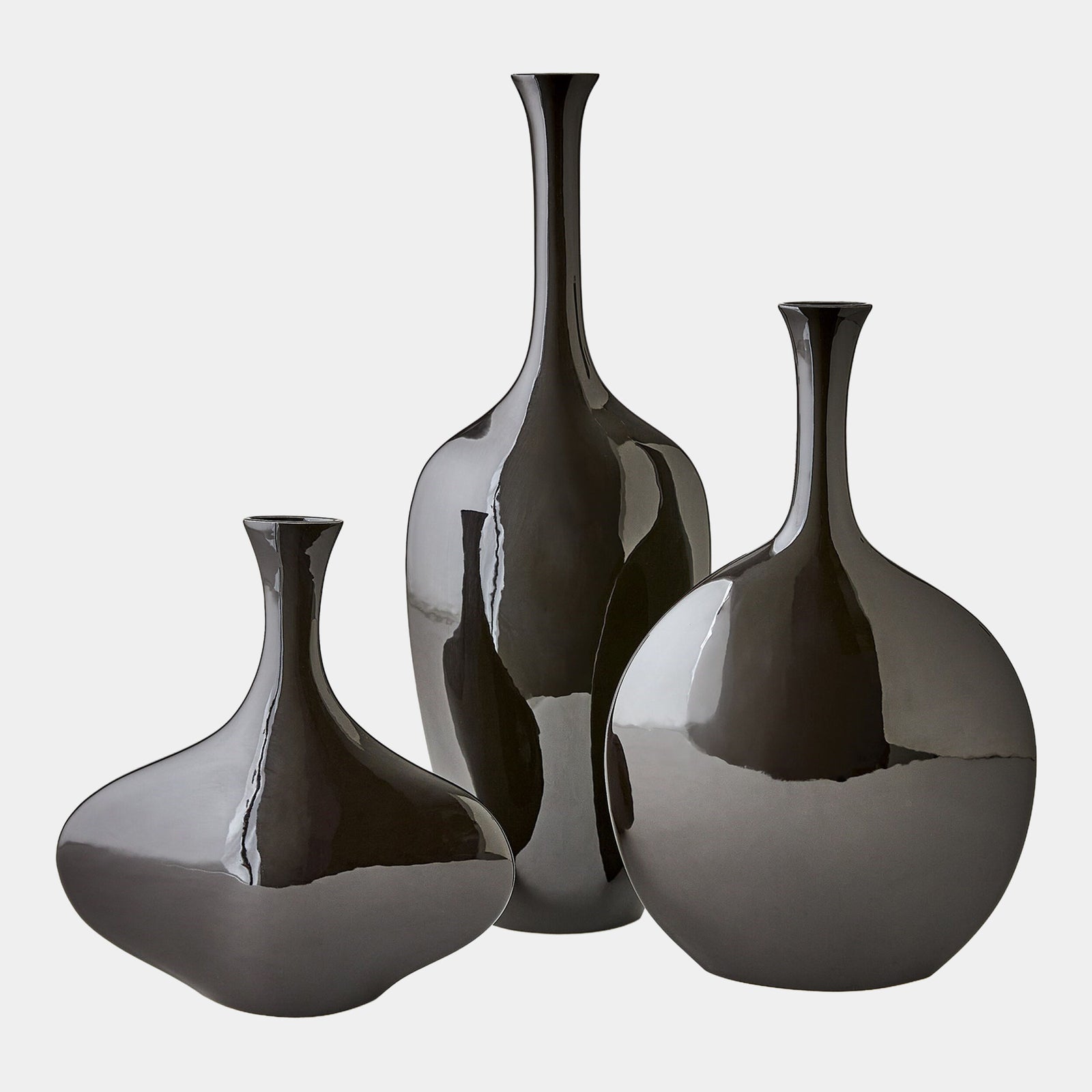 Silhouette Vase-Black-Wide