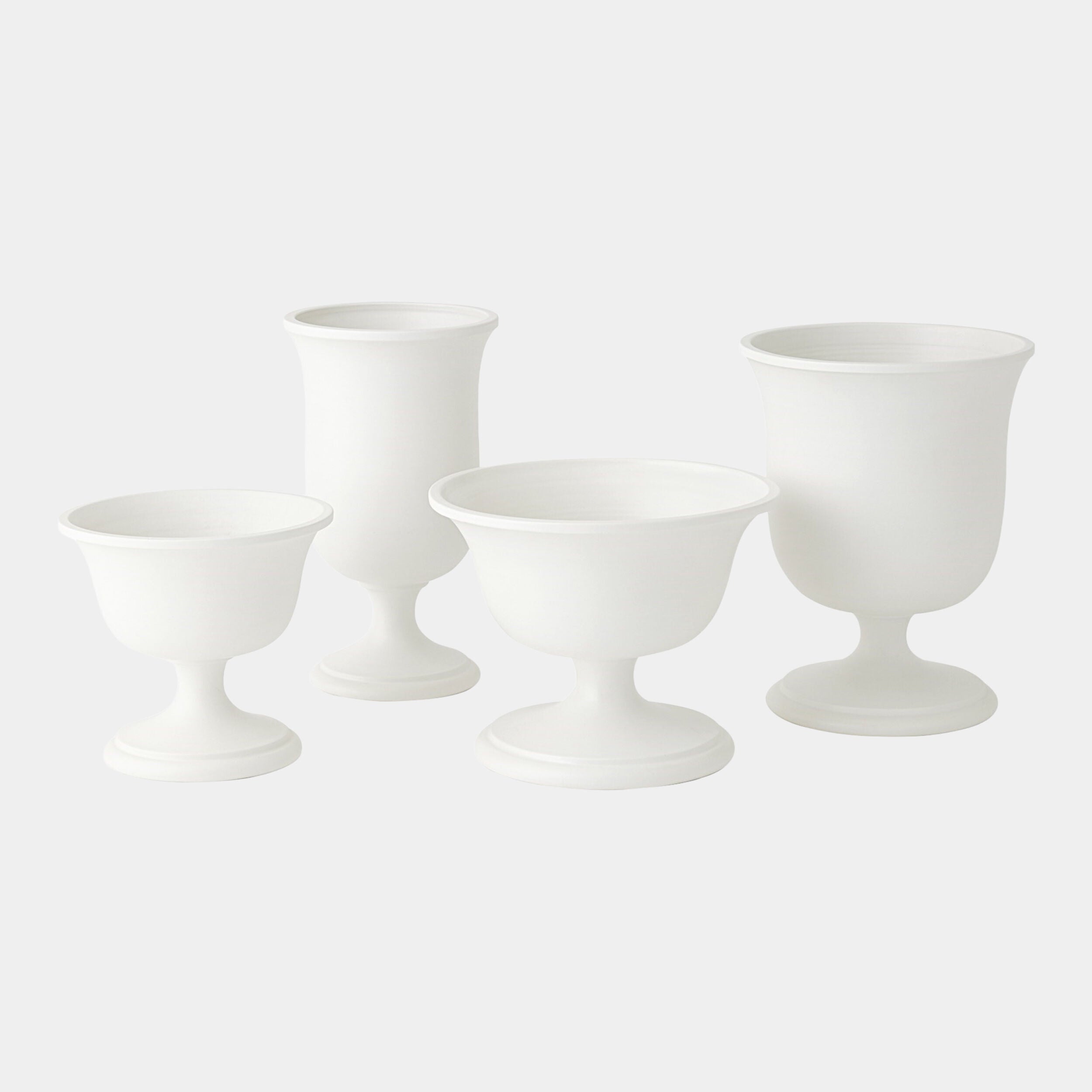 Villa Chalice Compote-Matte White-Sm