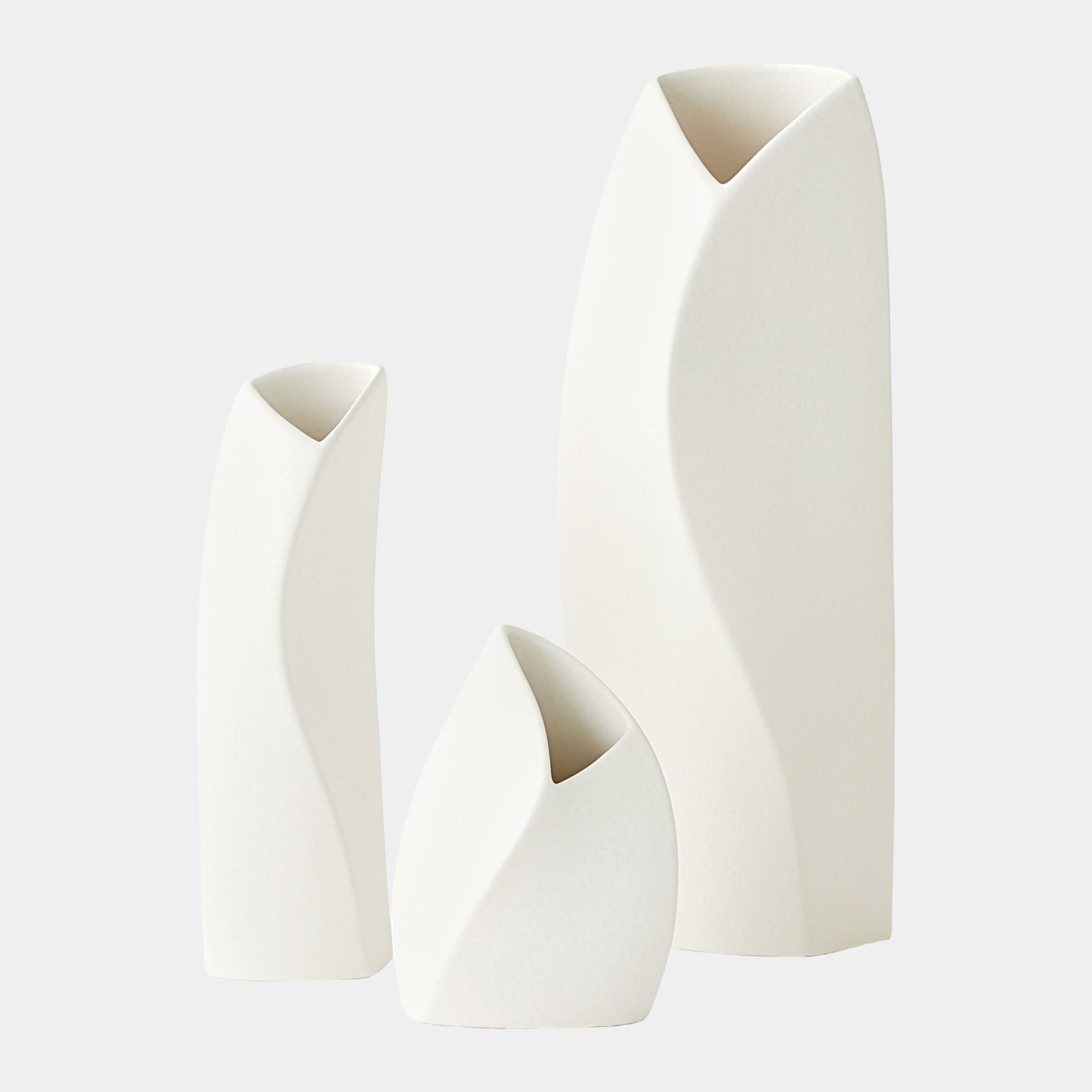 Willow Vase-White-Lg