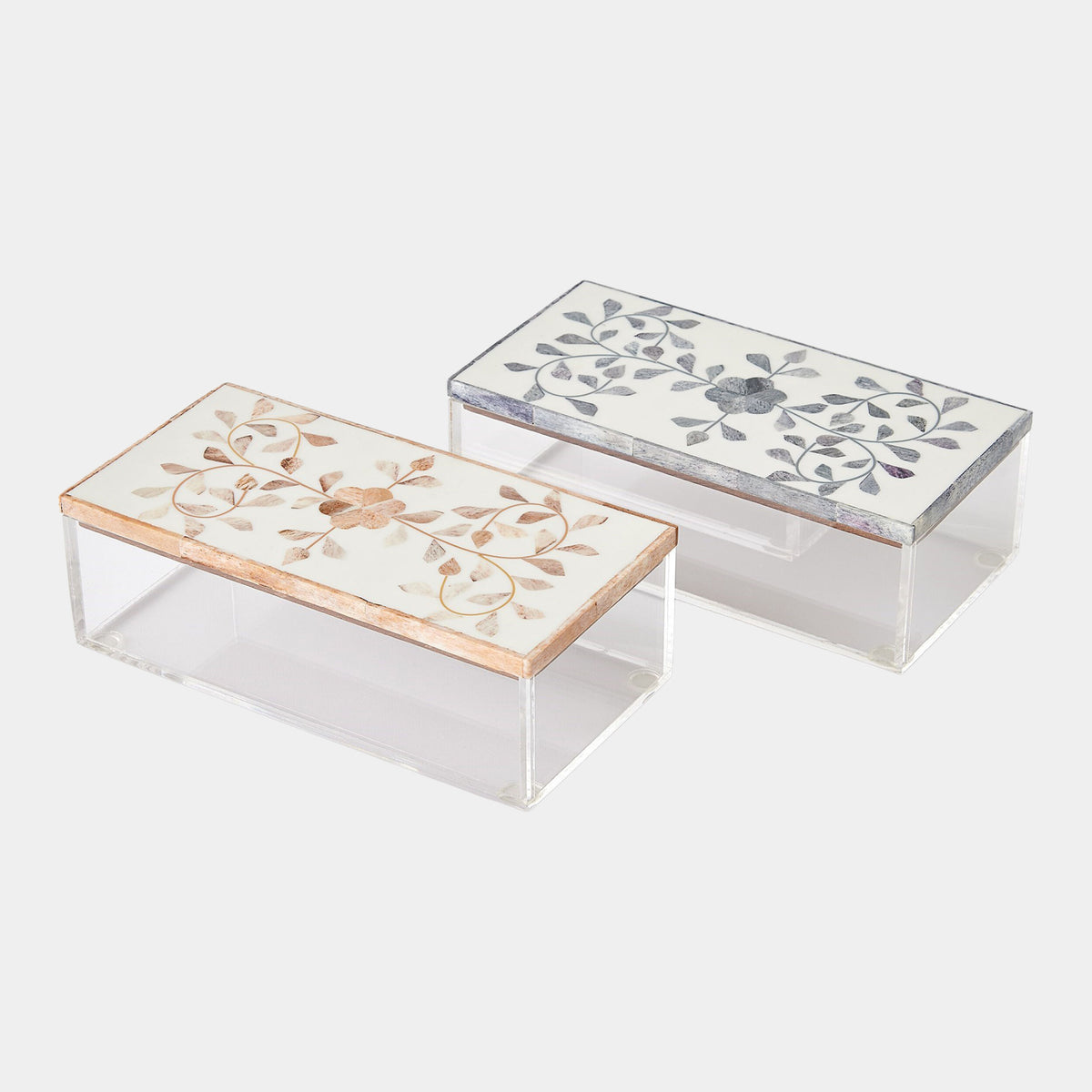Lacey Inlay Box-Rectangle-Brown/Cream