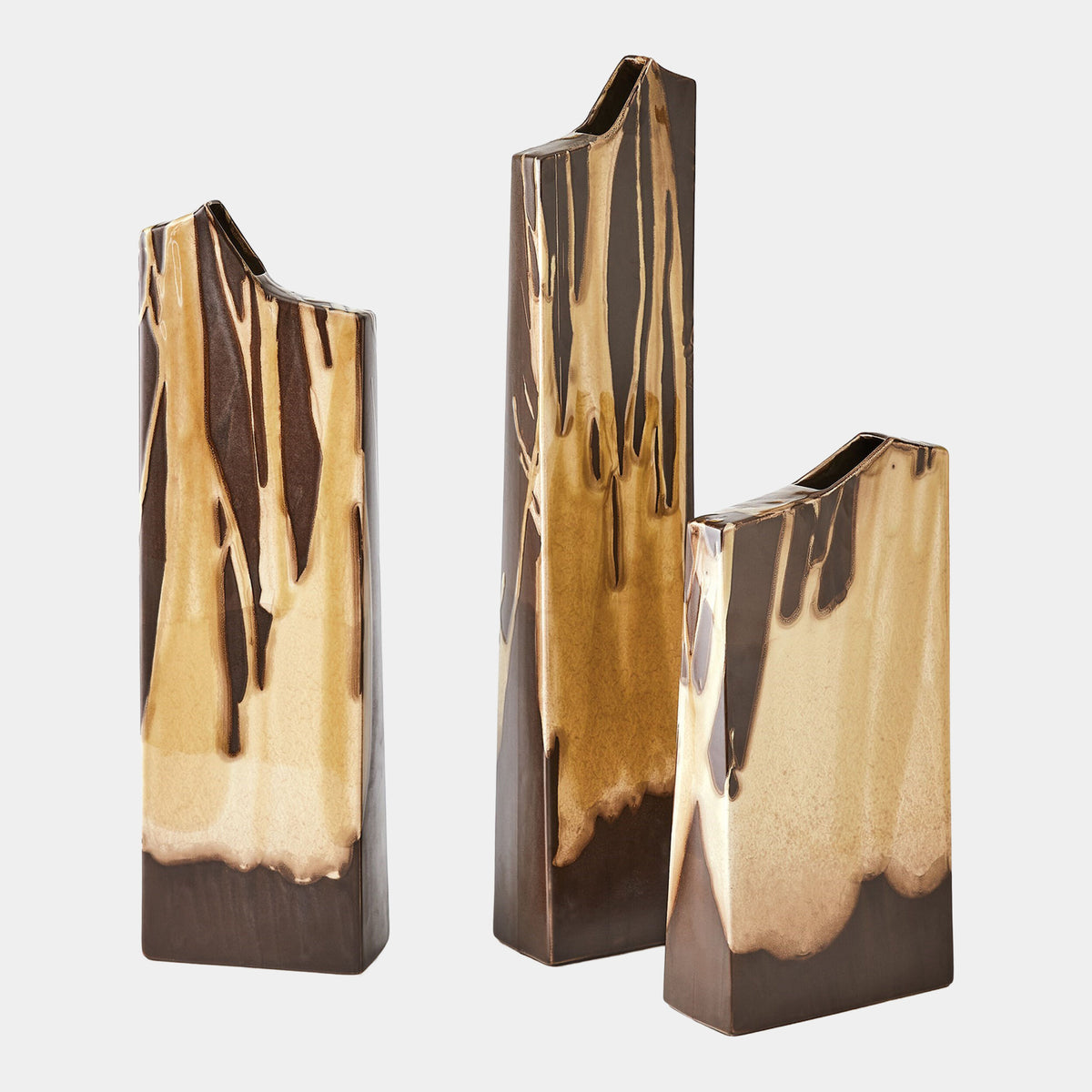 Caspian Column Splash Vase-Umber-Lg