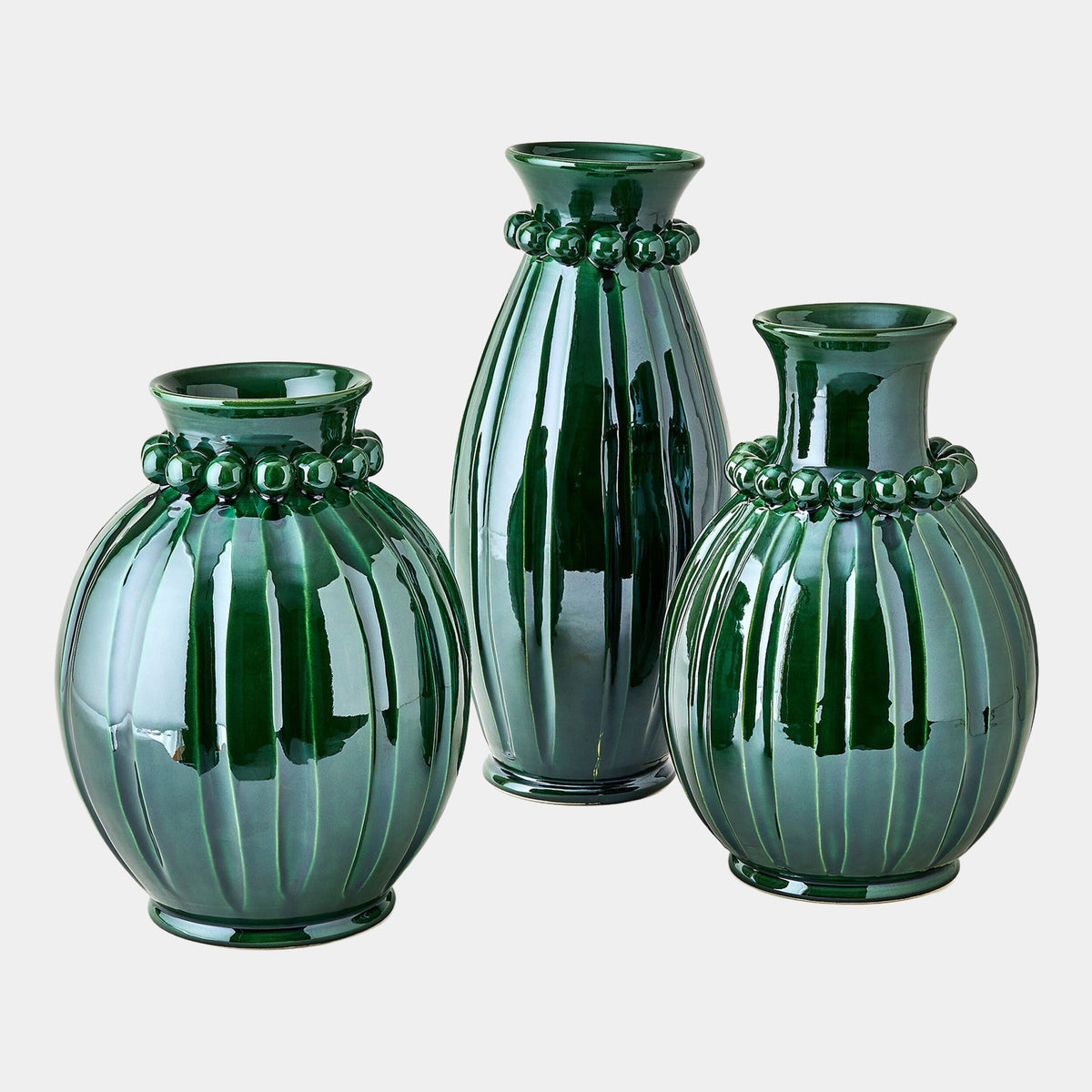 Pearl Vase-Emerald-Tall