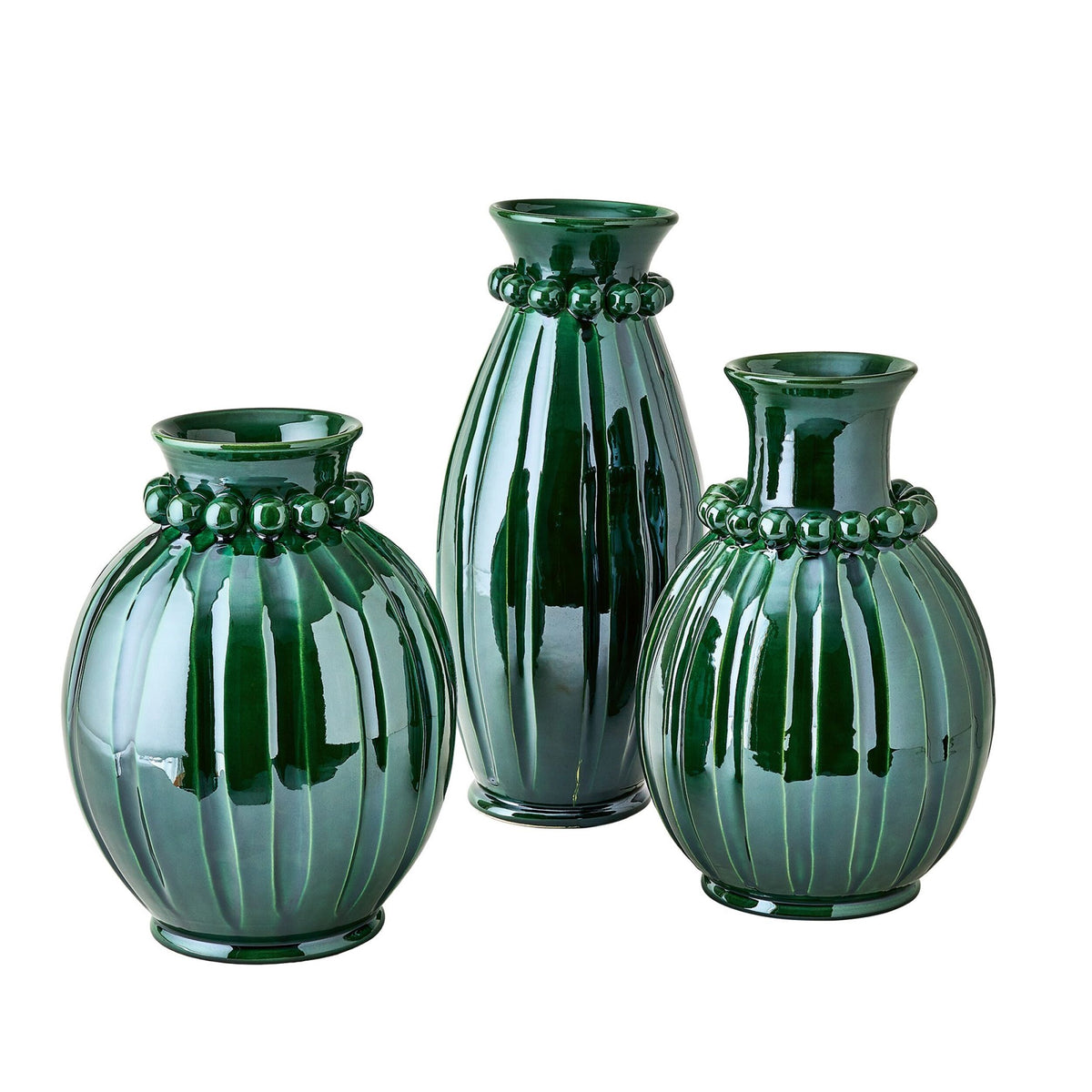 Pearl Vase-Emerald-Tall
