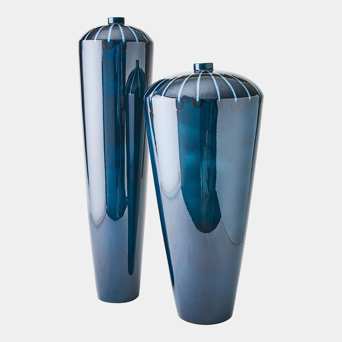 Goliath Domed Vase-Reactive Blue-Wide