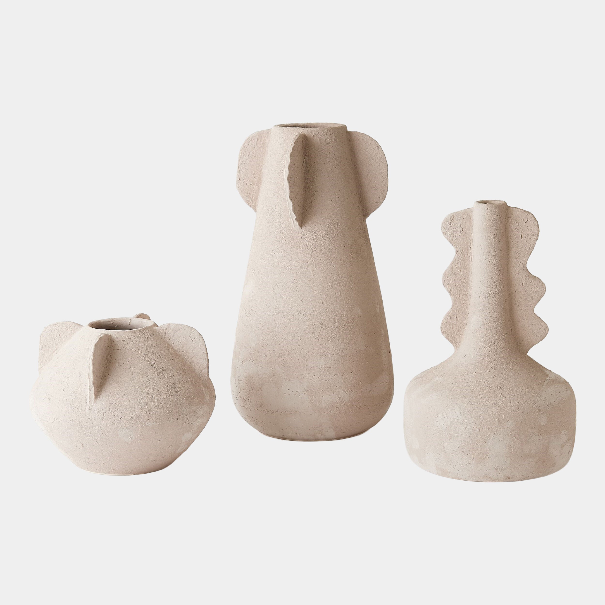 Anouar Vase-Buff-Lg