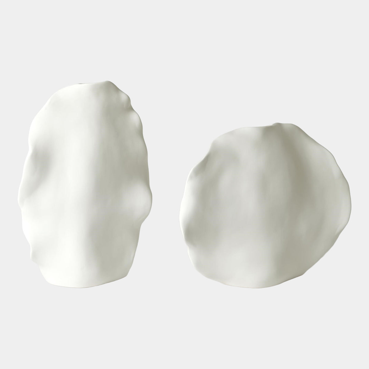 Kelp Vase-Matte White-Low