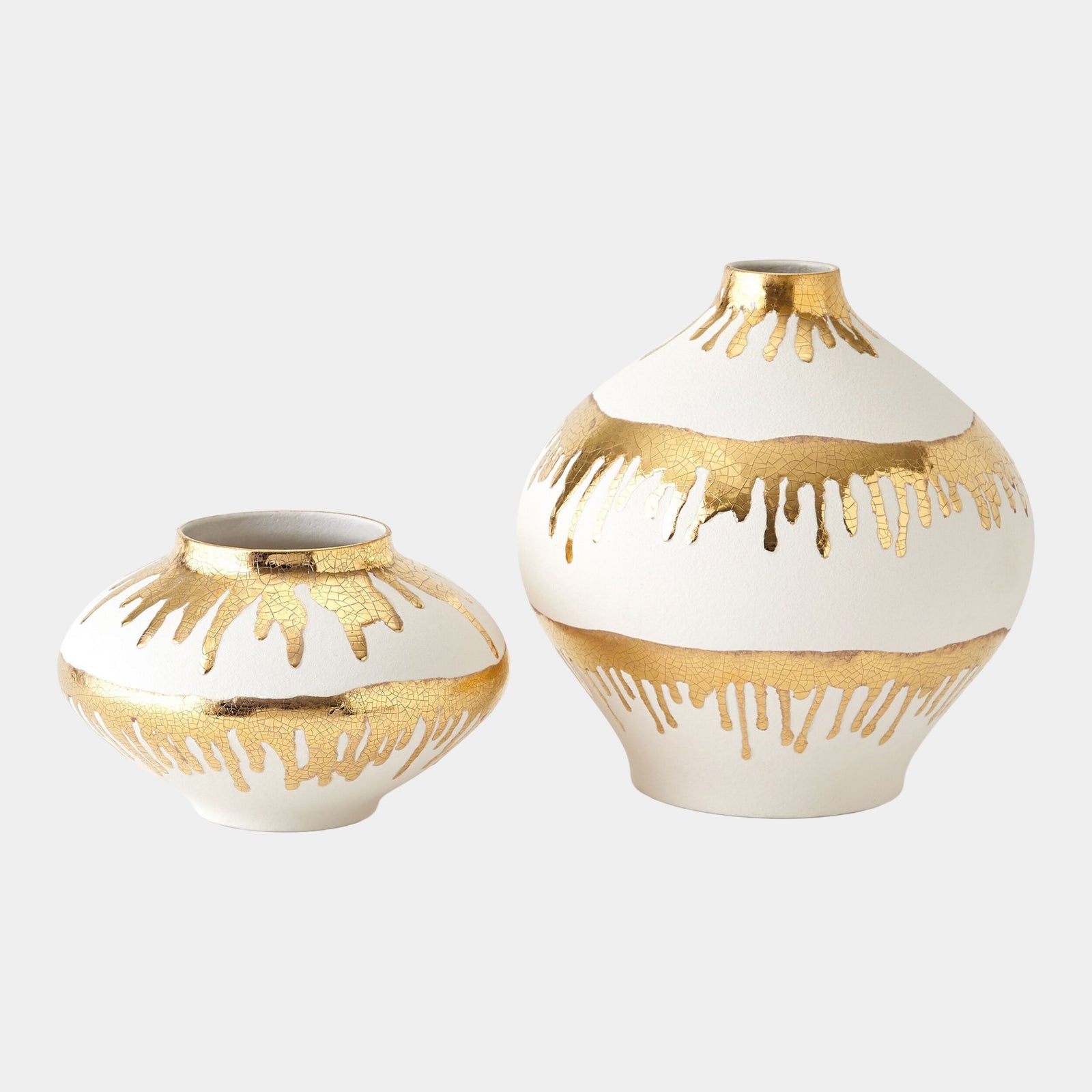 Nuove Vase-Gold Drips-Sm