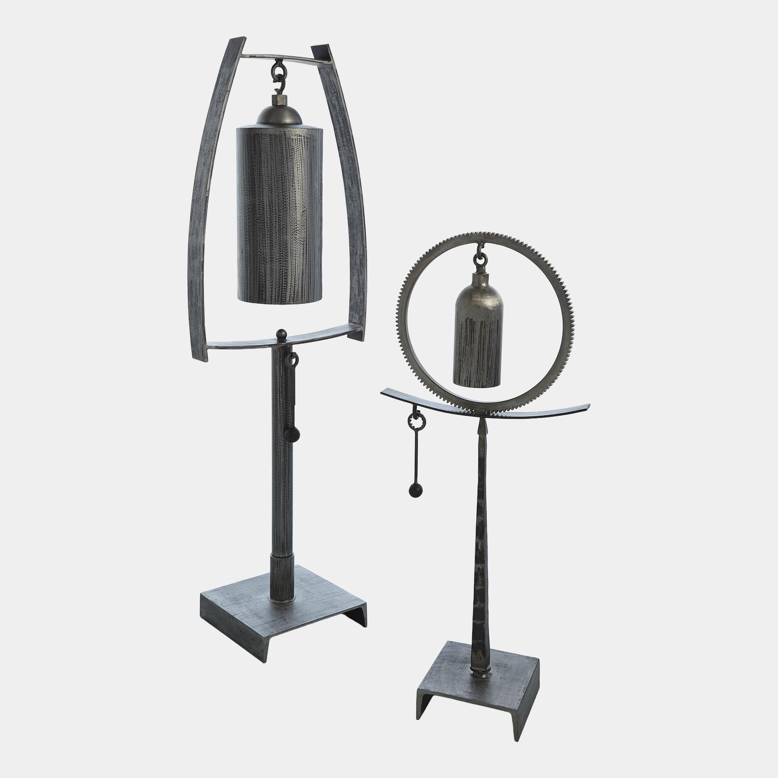 Spring Top Sound Sculpture-Natural Iron