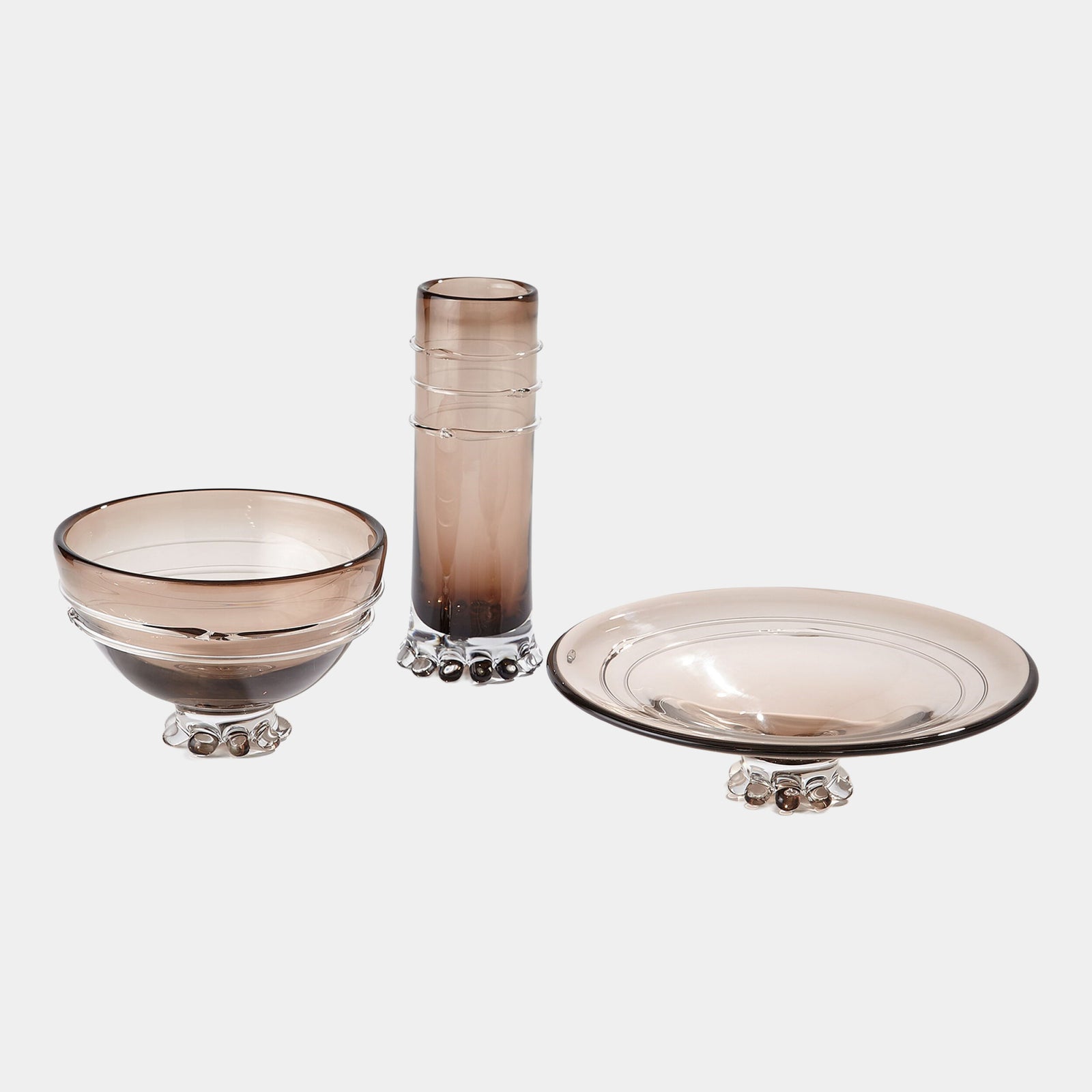 Verre Lisse Vase-Dore