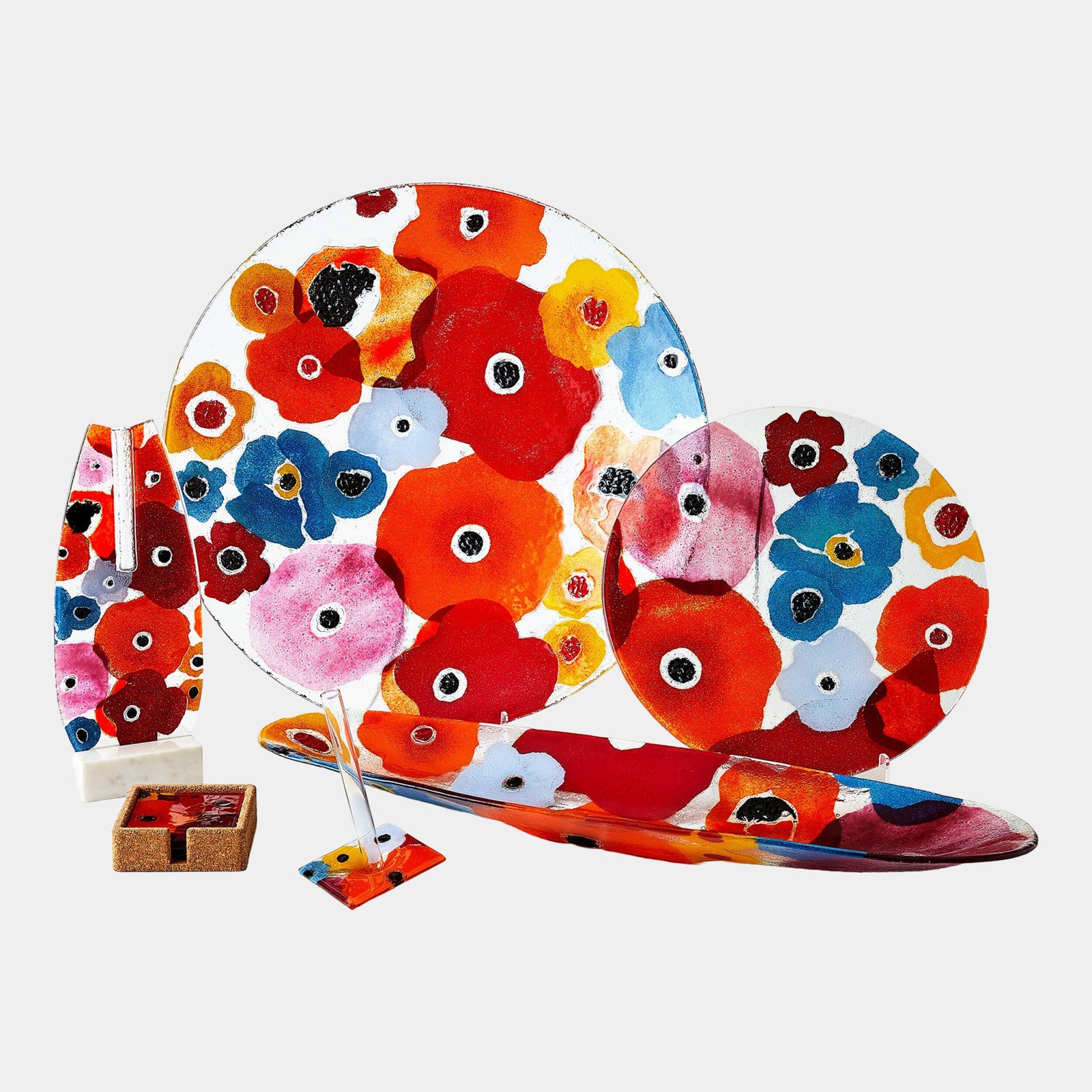Fused Floral Charger-Bright-Sm