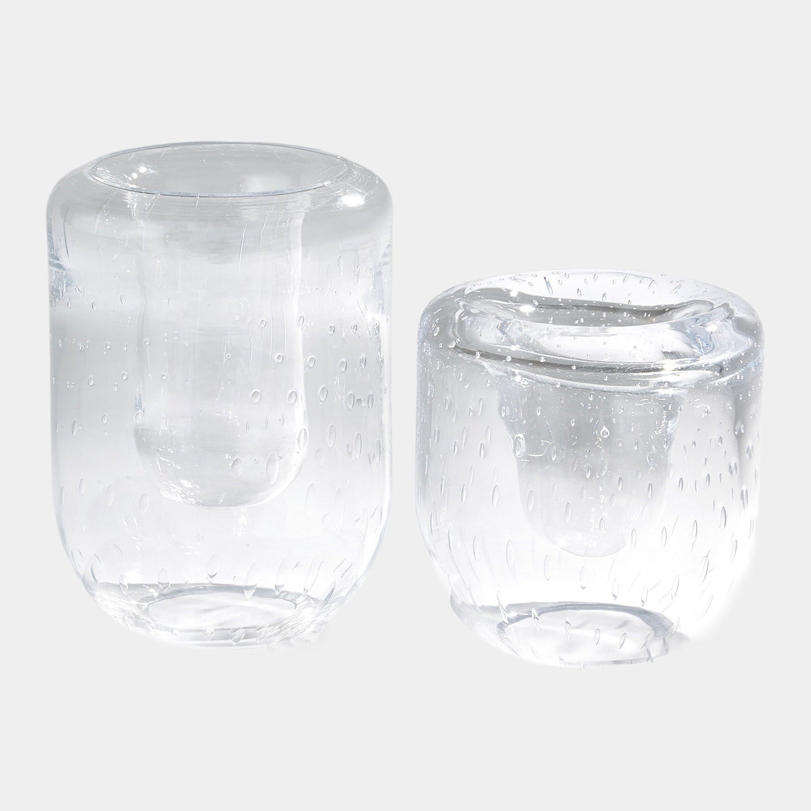 Double Take Vase-Clear Seeded-Short