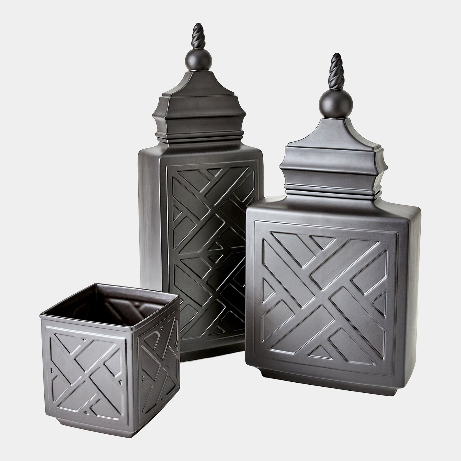 Jian Jar-Matte Black-Lg