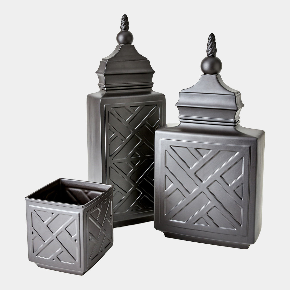 Jian Jar-Matte Black-Lg