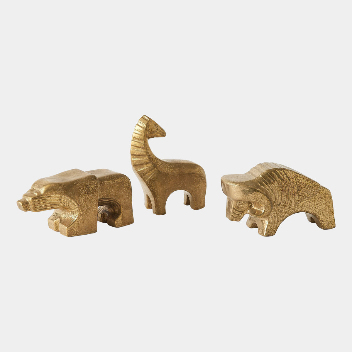 Les Animaux-Ours-Matte Antique Gold