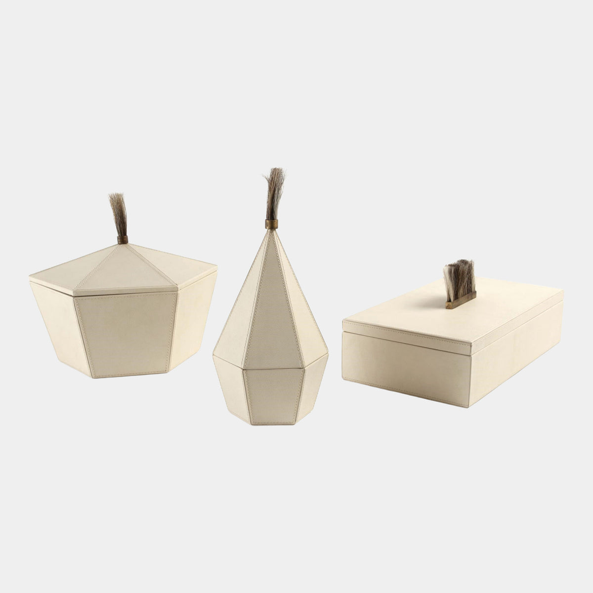Harrington Box-Ivory Leather