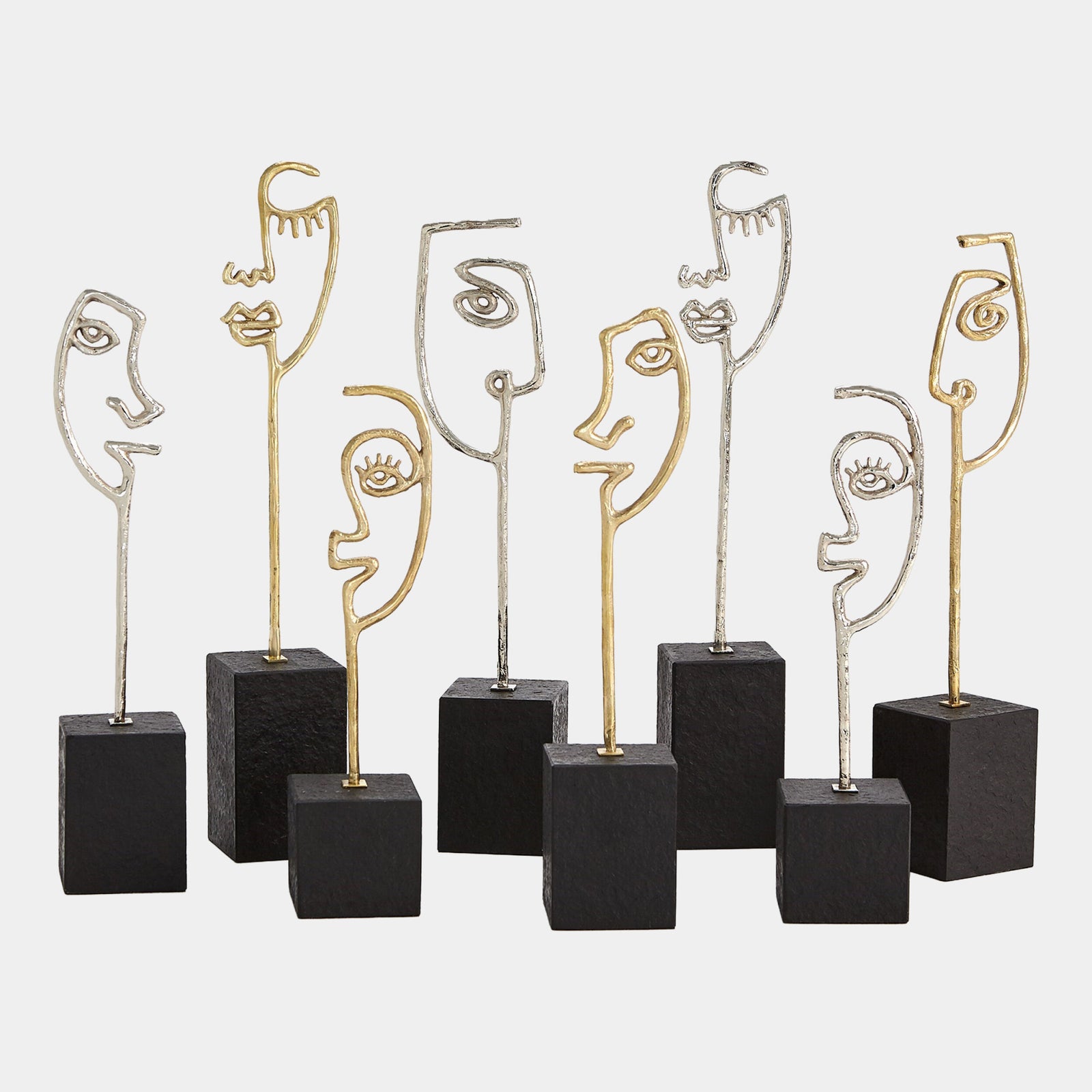 Scribble Sculpture Father-Polished Brass