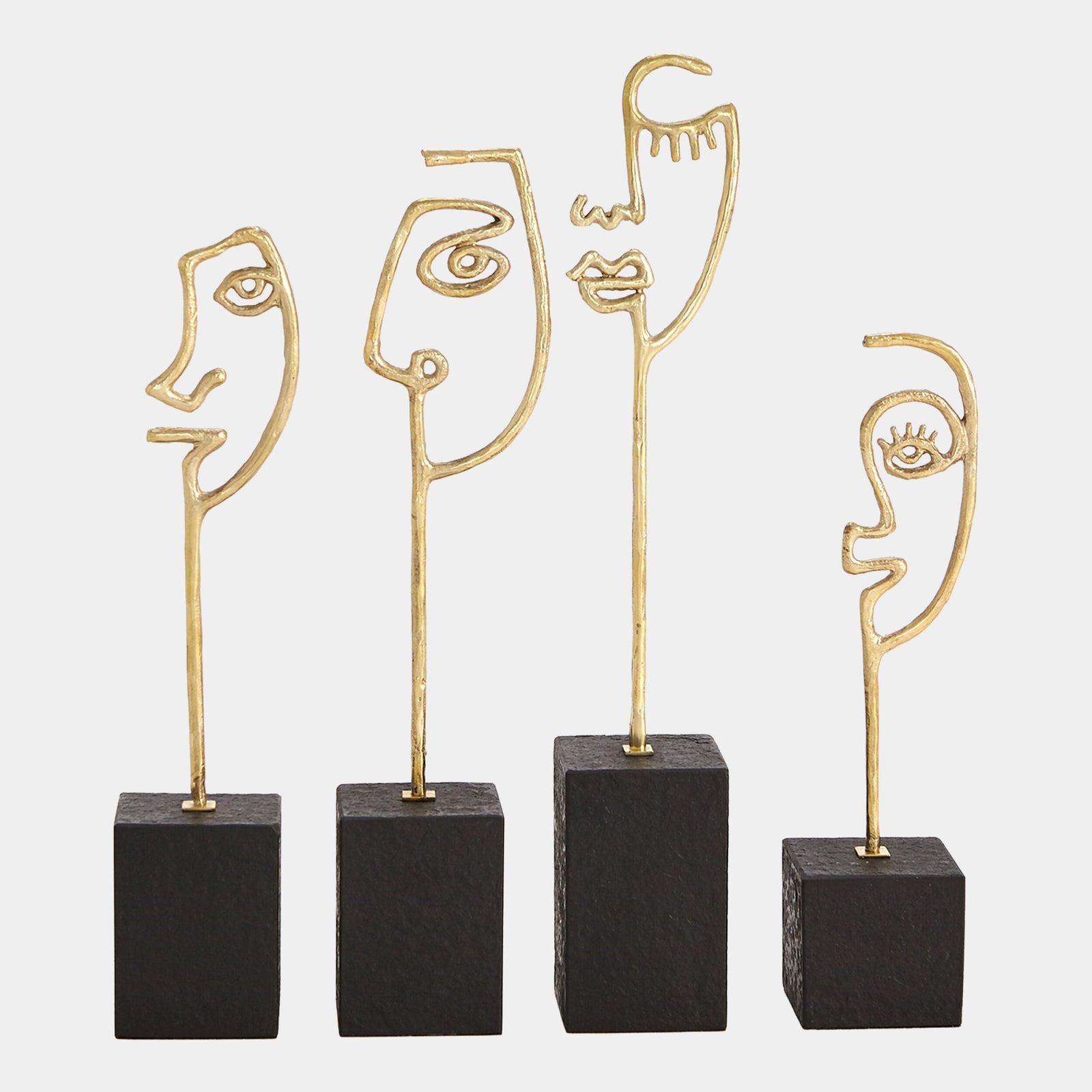 Scribble Sculpture Father-Polished Brass