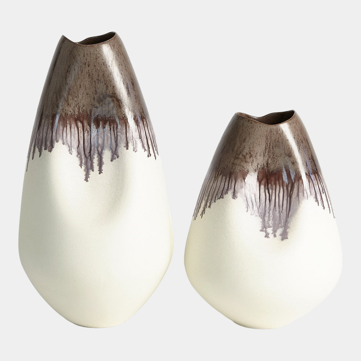 Dented Vase-Amethyst Drip-Lg