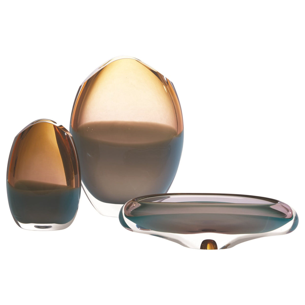 Elendil Oval Vase-Pistachio Amber-Lg