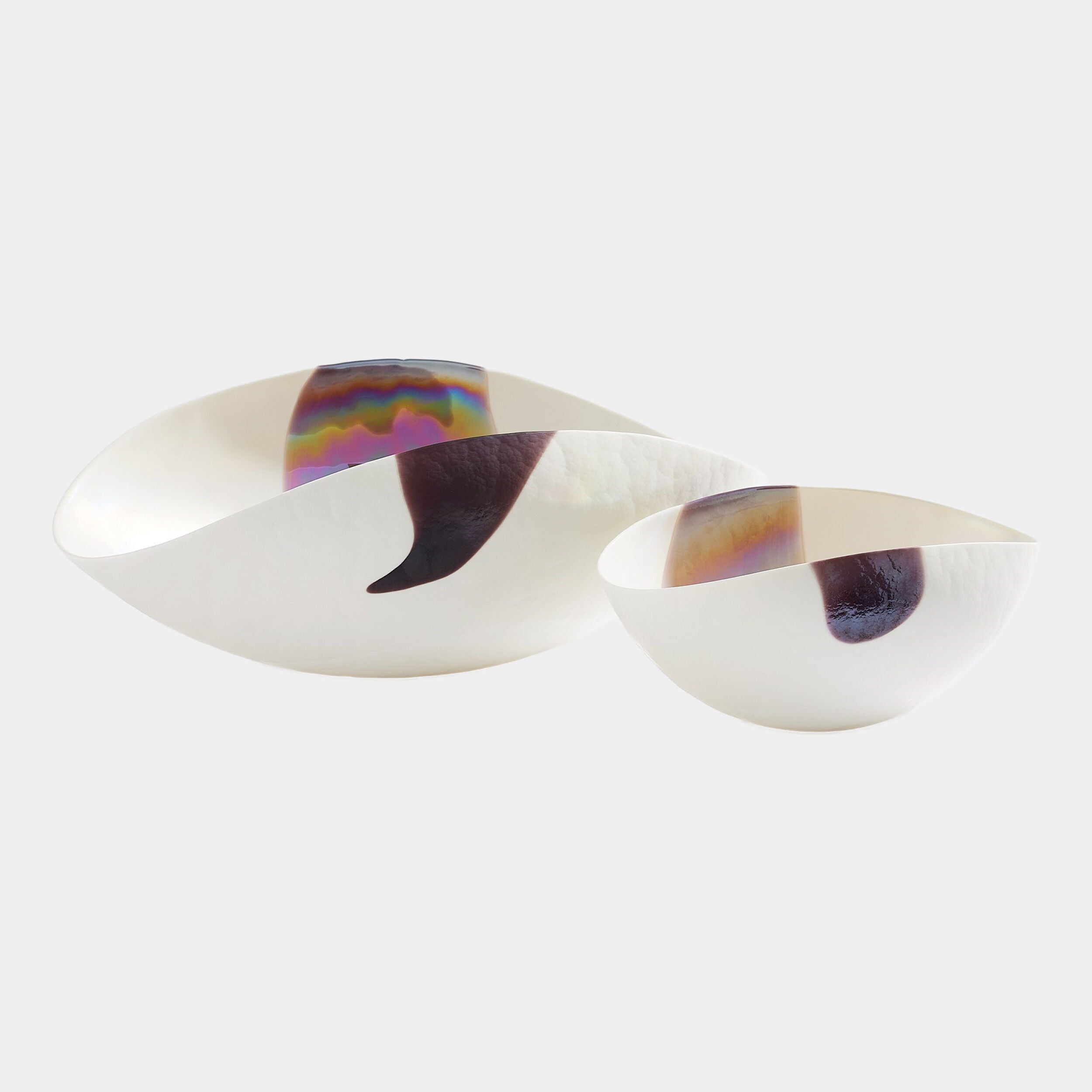 Mirabelle Bowl-Ivory/Plum-Lg
