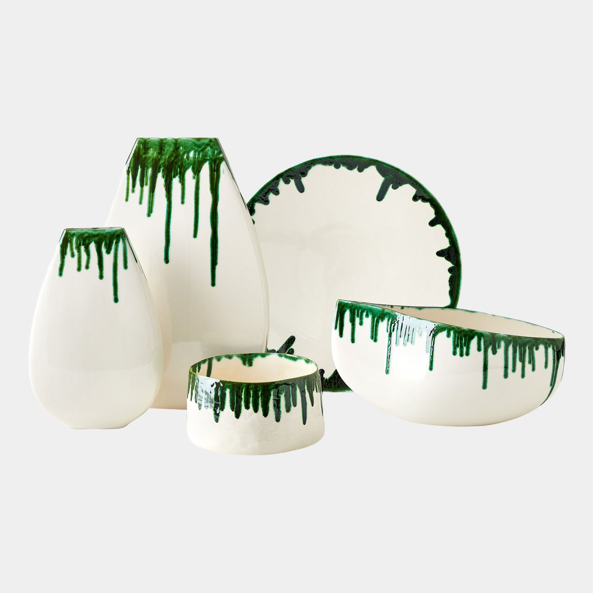 Giant Teardrop Bowl-Emerald