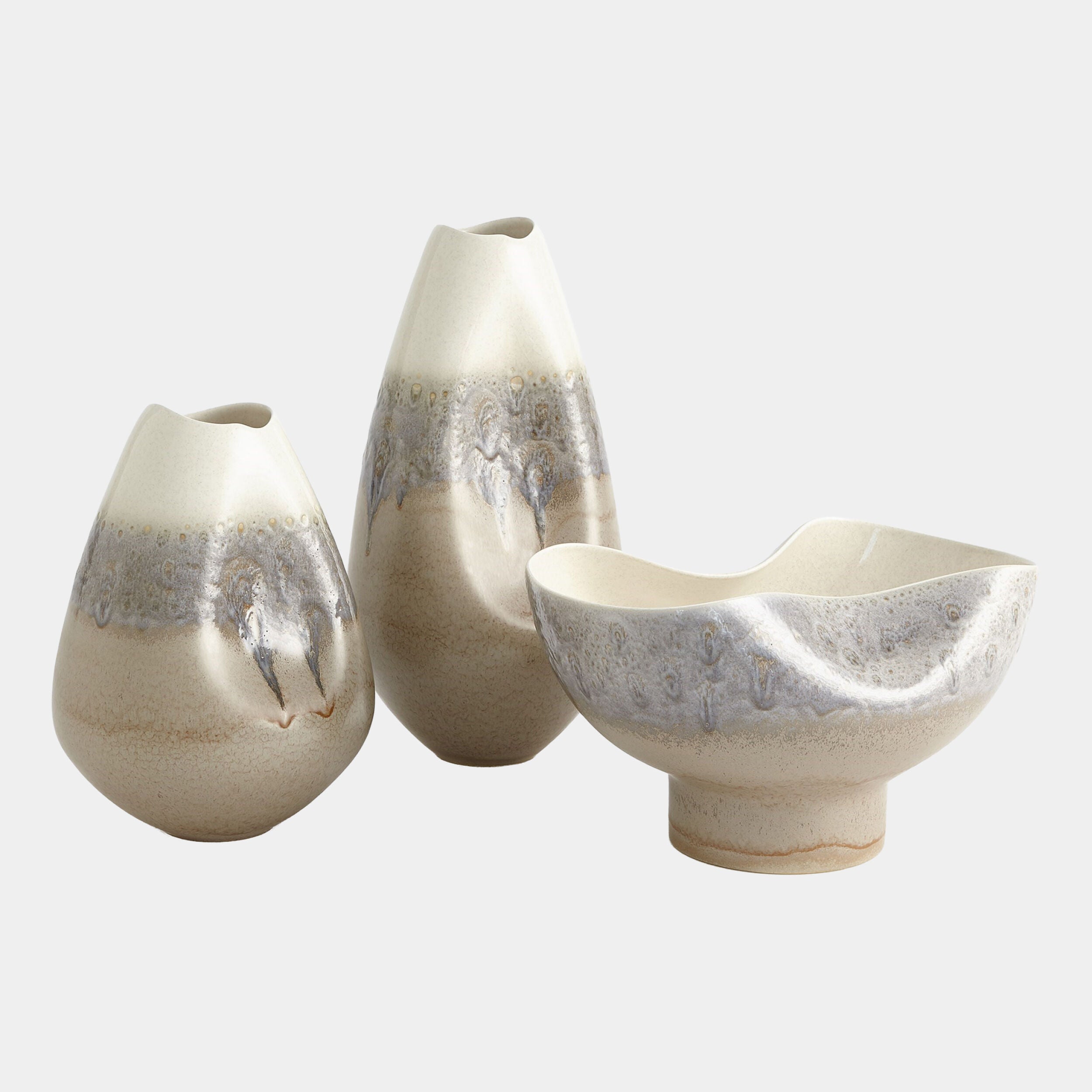 Dented Bowl-Cream Rises