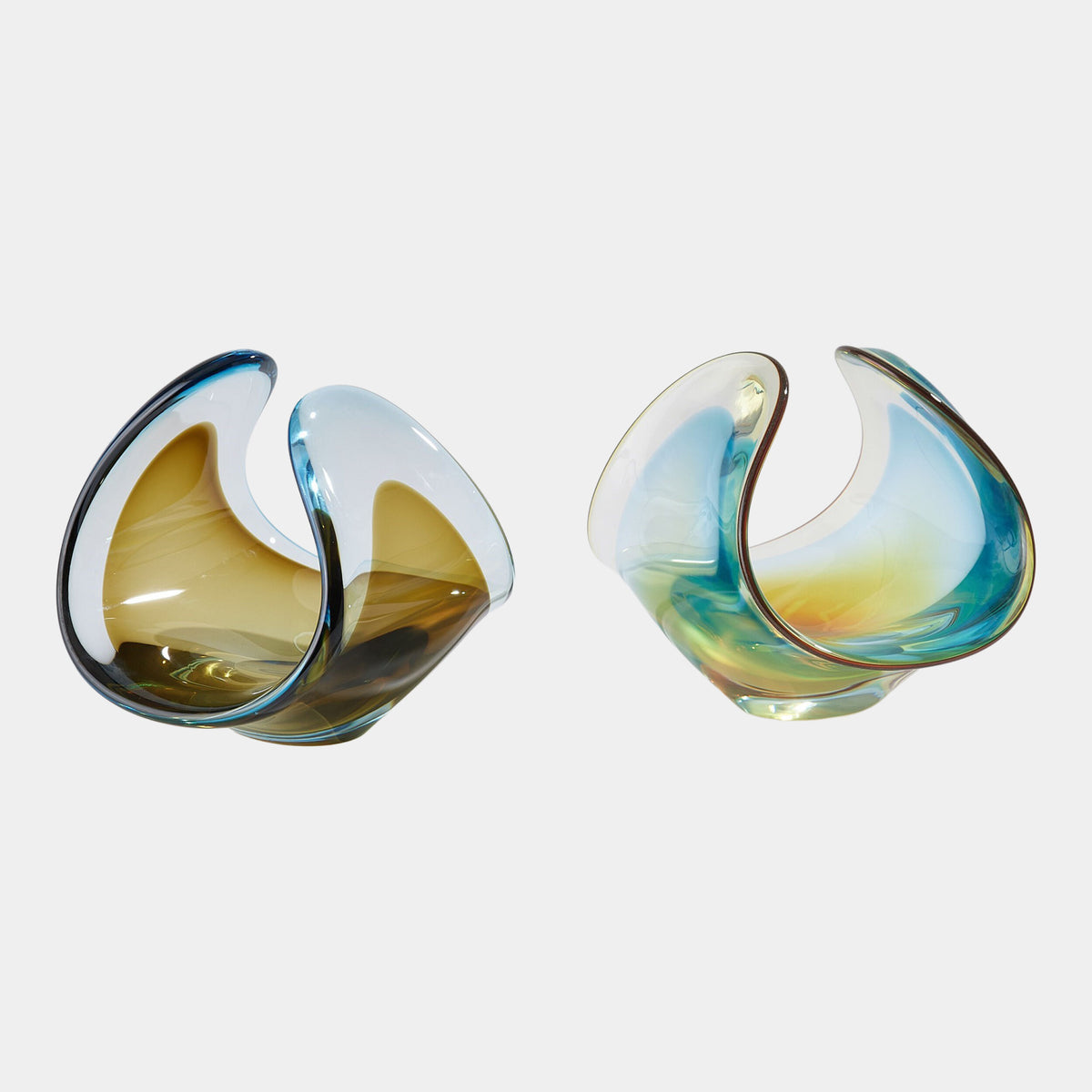Duet Bowl-Turquoise/Beige