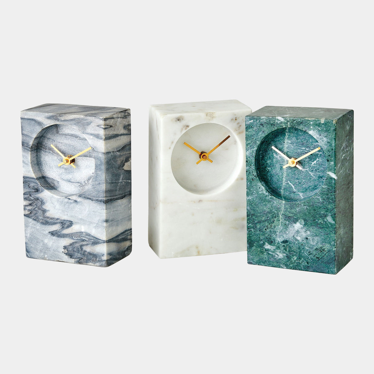 Appellative Marble Tower Clock-Black/Gray