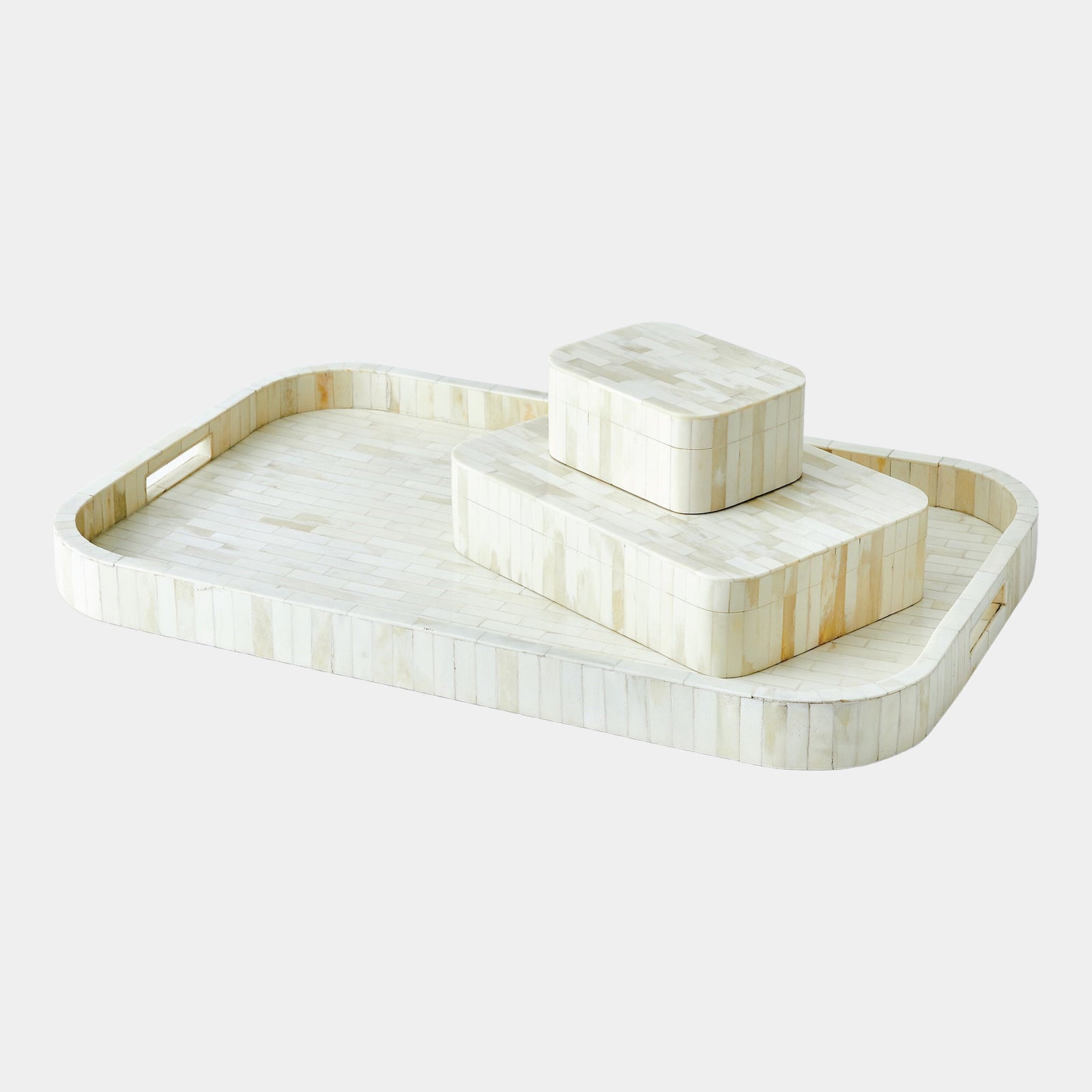 Super Ellipse Box-White Bone-Lg