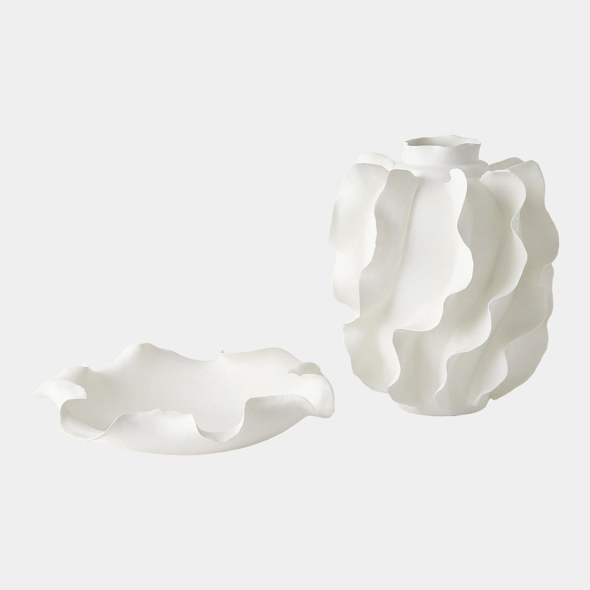 Folios Low Bowl-Matte White