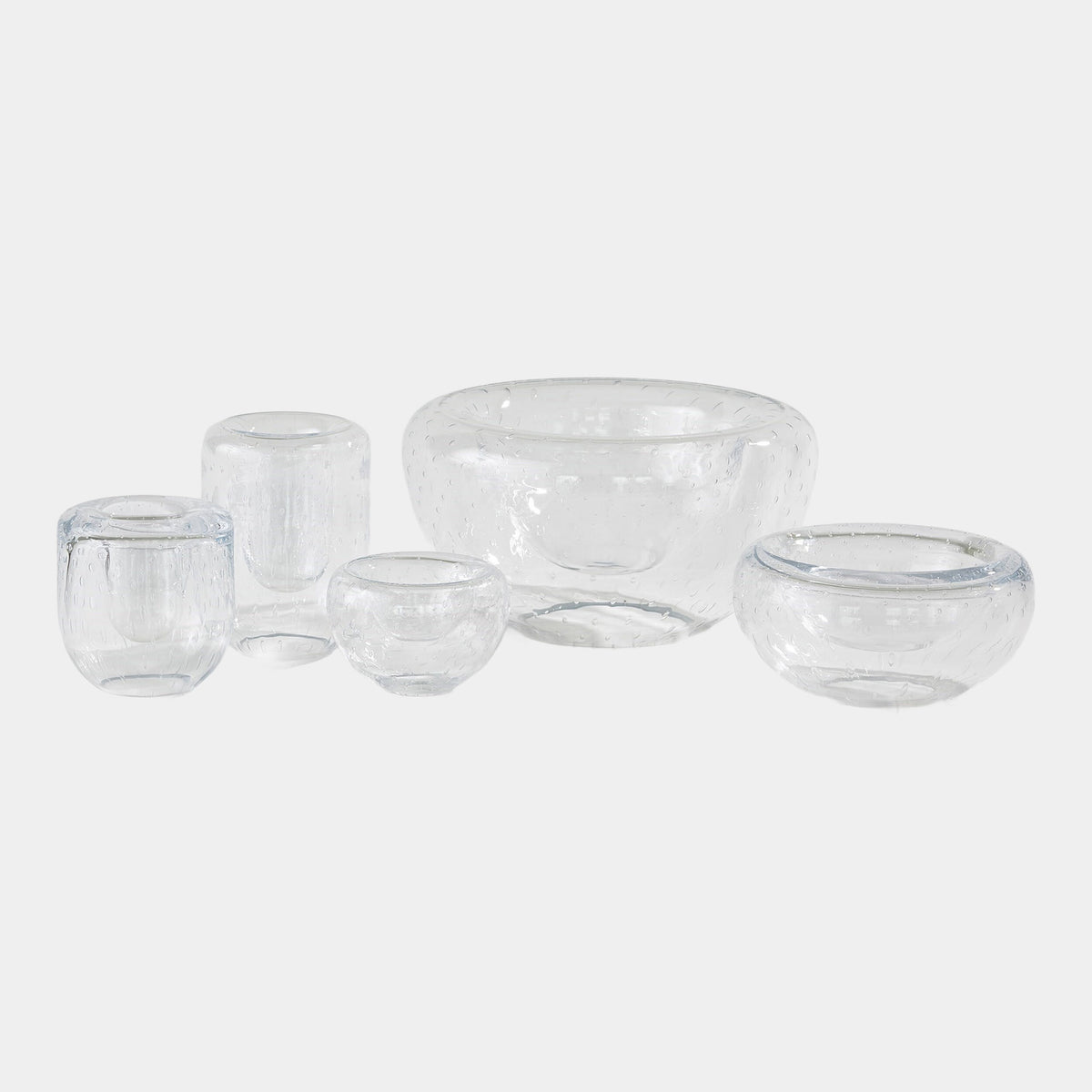 Double Take Vase-Clear Seeded-Short
