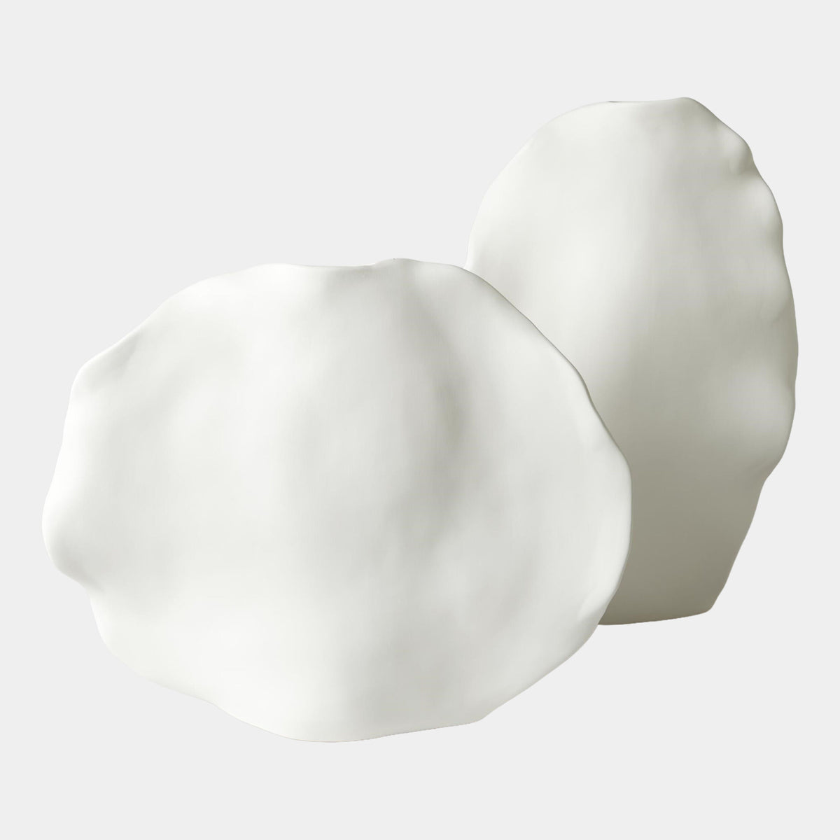 Kelp Vase-Matte White-Low