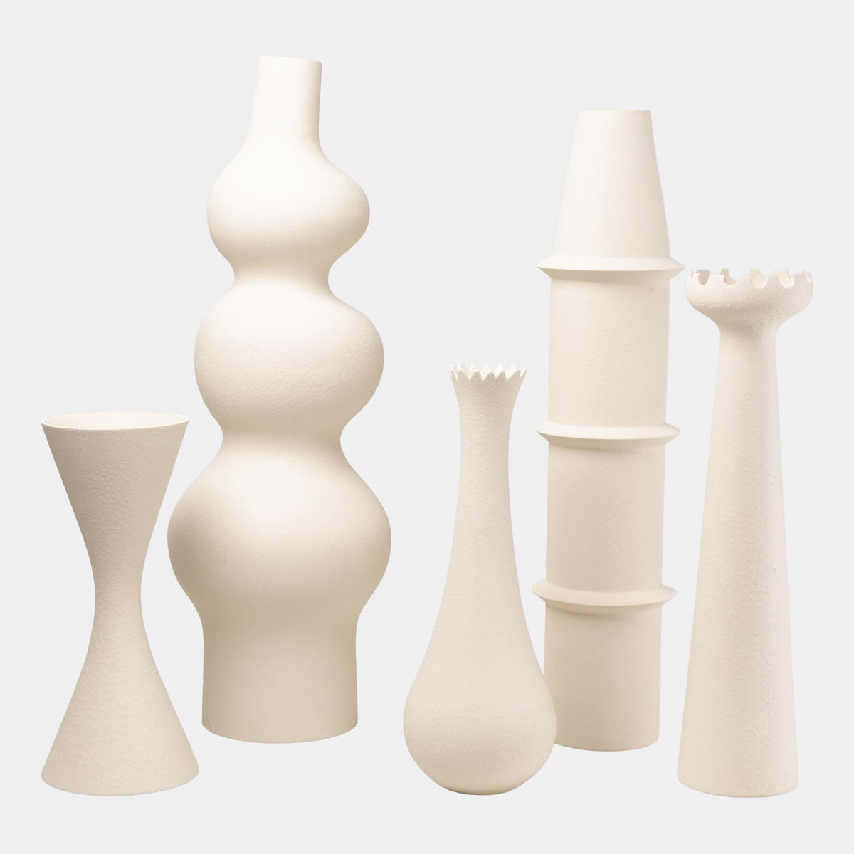 Fenouil Vase-Matte White