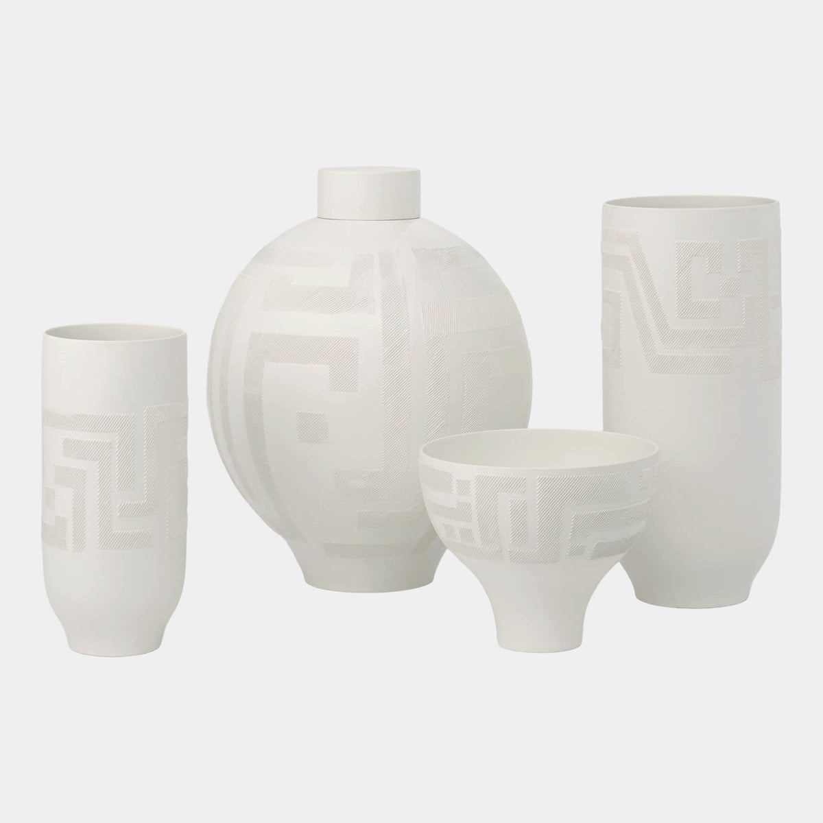 Chaco Lidded Jar-Matte White