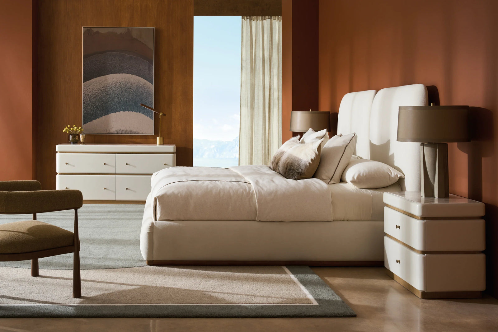 Malta Upholstered King Bed