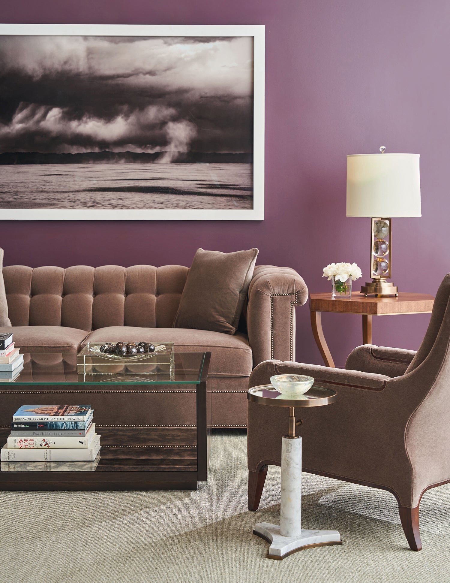 KENT TUFTED SOFA in Mahogany Solids - Hickory Chair