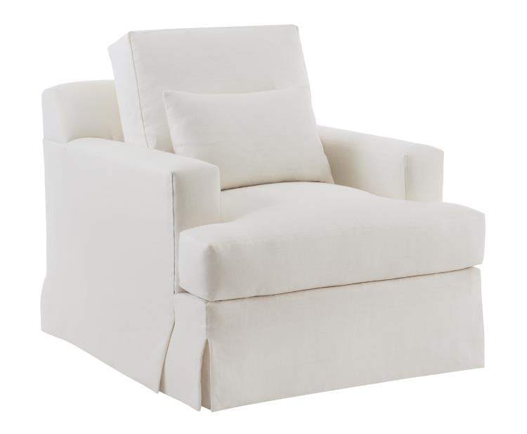 Jacques Skirted Swivel Chair