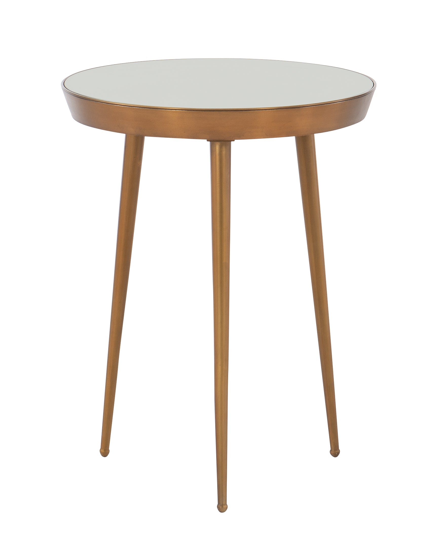 Yvette Spot Table in Glass, Brass - Hickory Chair