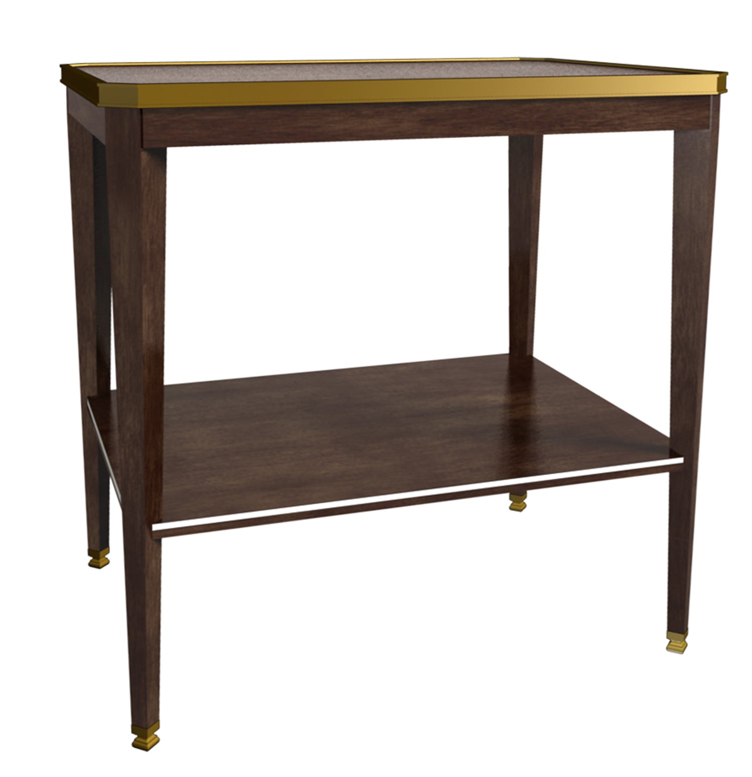 AUSTELL SIDE TABLE WITH WOOD TOP in Mahogany Solids, Anegre Veneers - Hickory Chair