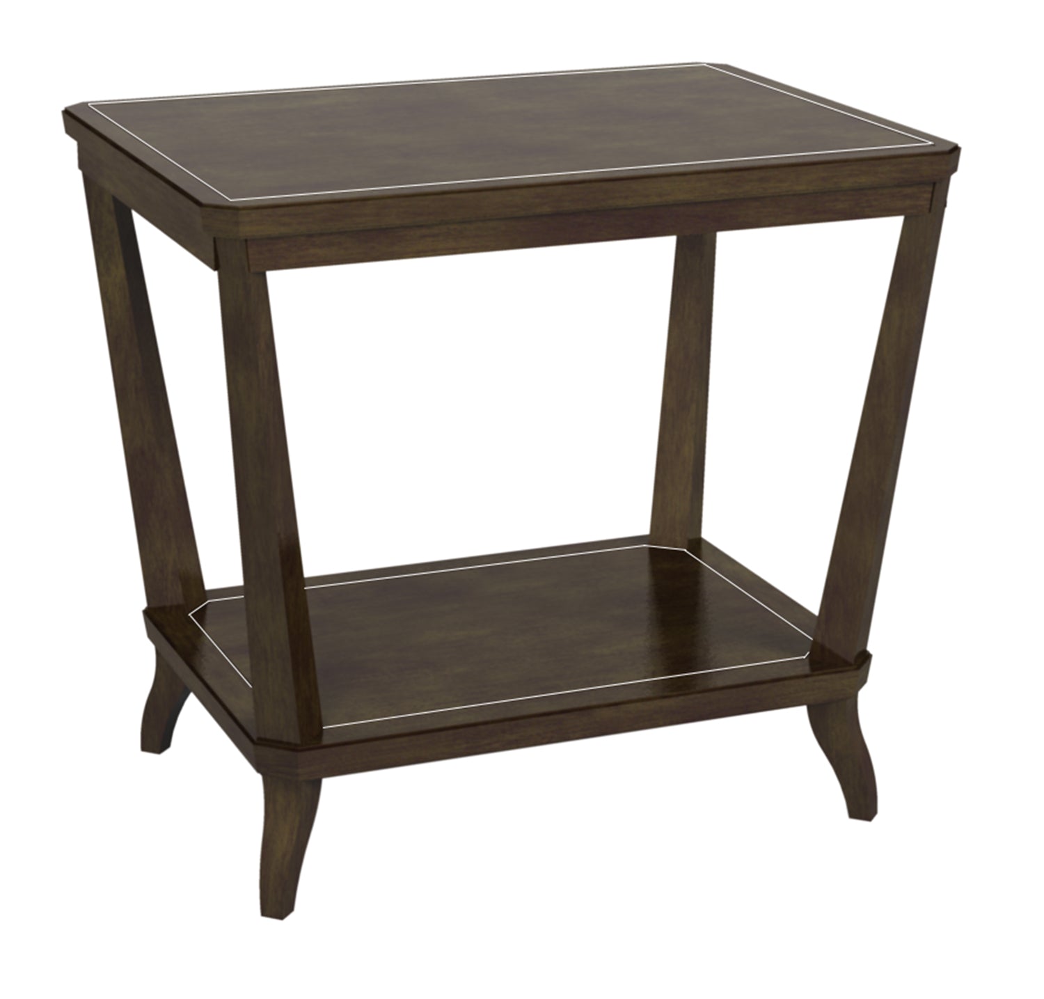 RYE RECTANGULAR SIDE TABLE-MAHOGANY in Mahogany Veneers, Mahogany Solids - Hickory Chair