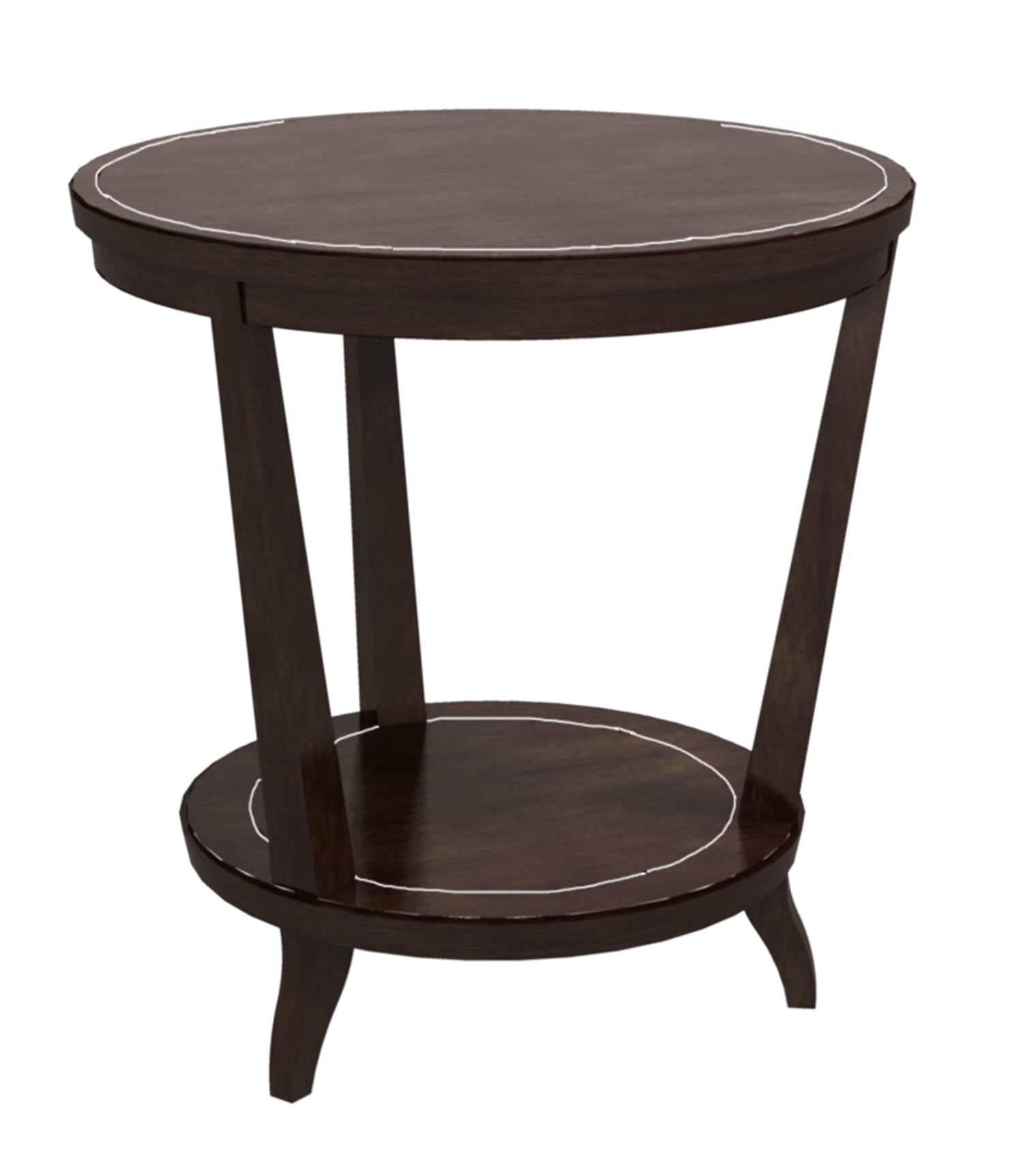RYE ROUND SIDE TABLE-MAHOGANY in Mahogany Veneers, Mahogany Solids - Hickory Chair