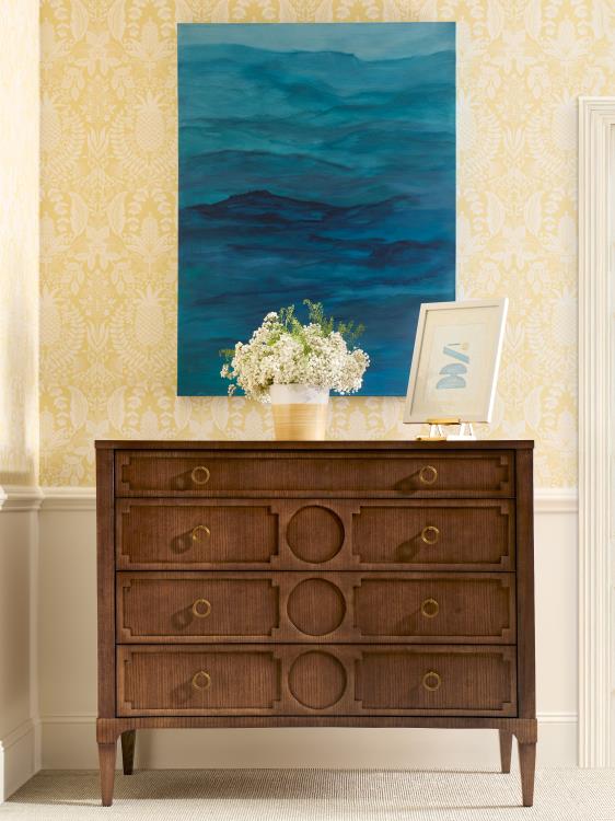 Artisan Curved Front Chest With Drawer Overlay-Ash