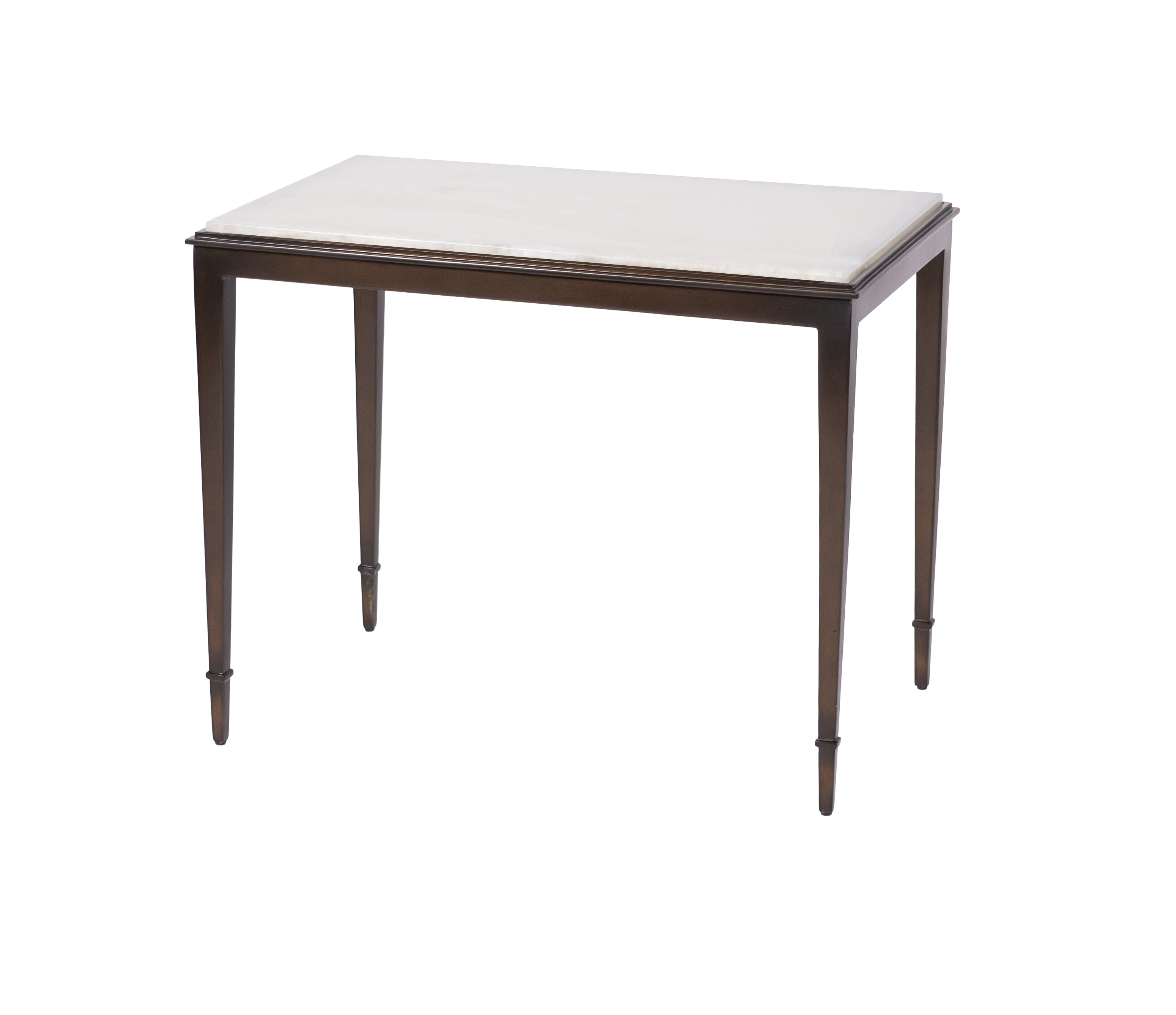 FYN SIDE TABLE WITH STONE TOP in Stone, Metal - Hickory Chair