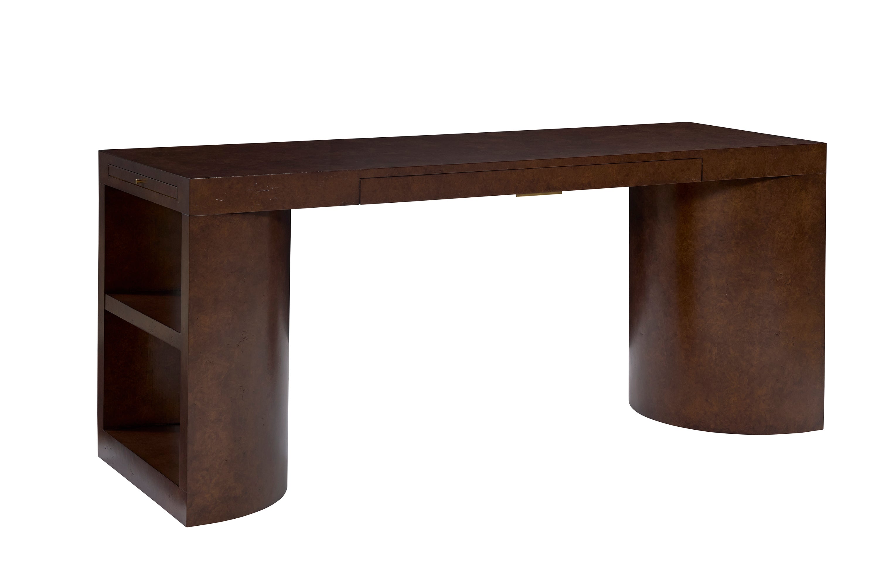 Pilar Library Table in Sycamore Veneers, Sycamore Solids - Hickory Chair