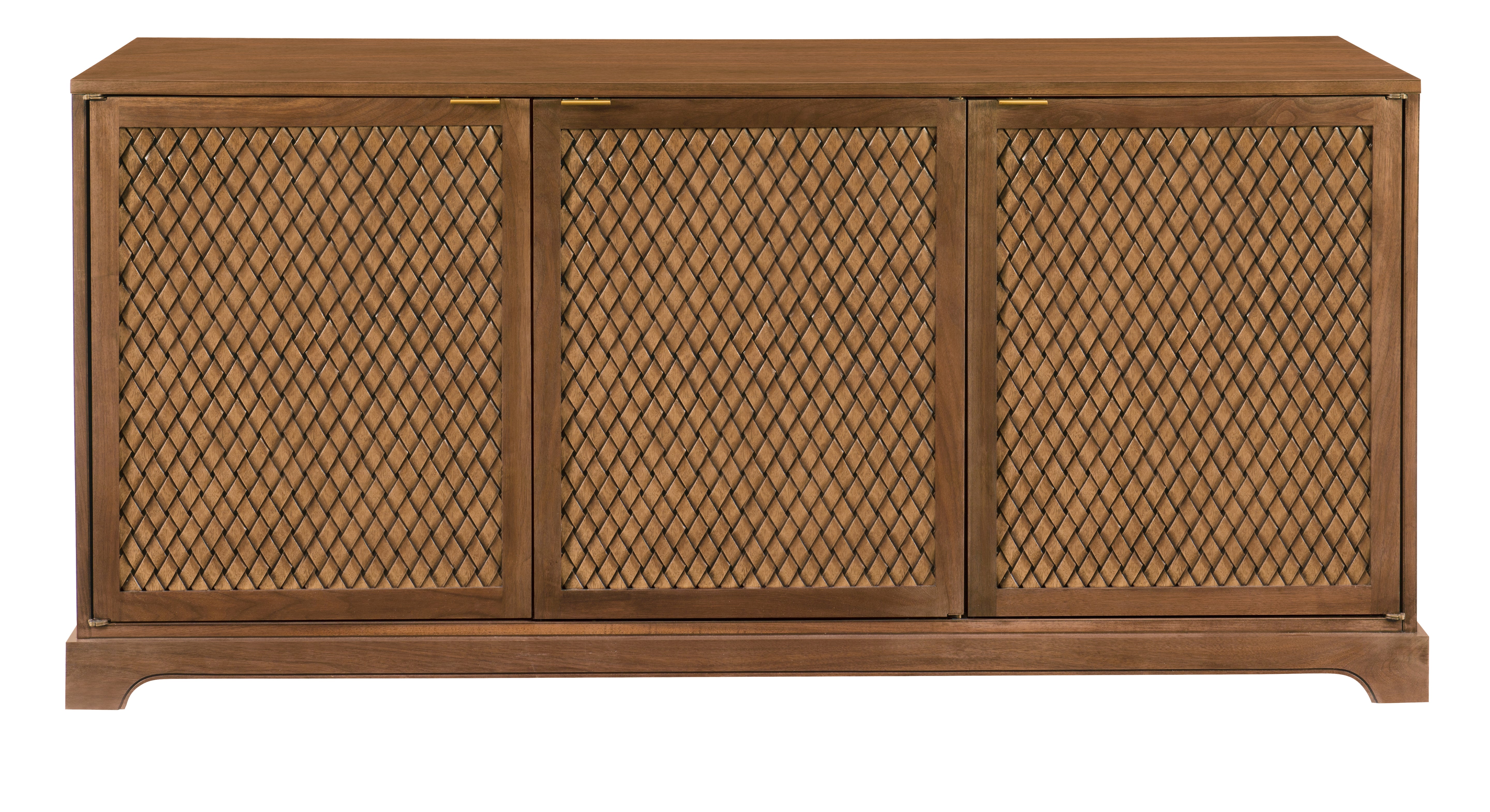 CAROLYN SIDEBOARD (3 DOOR) in Woven Resin, Walnut Veneers, Walnut Solids - Hickory Chair
