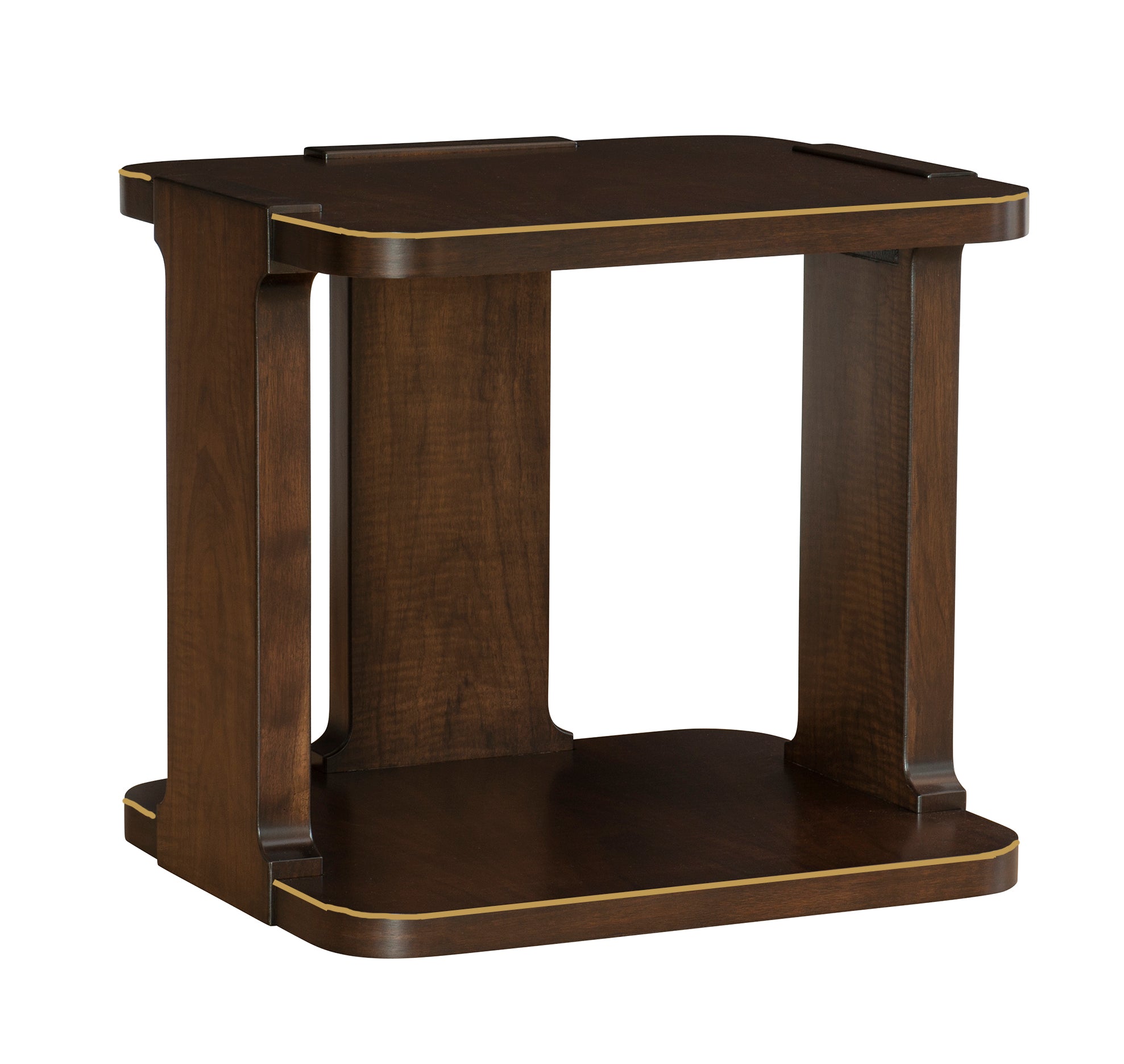 ZITELLI SIDE TABLE in American Walnut Veneers, American Walnut - Hickory Chair