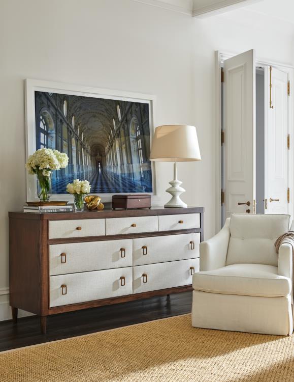 Meredith Skirted Swivel Chair