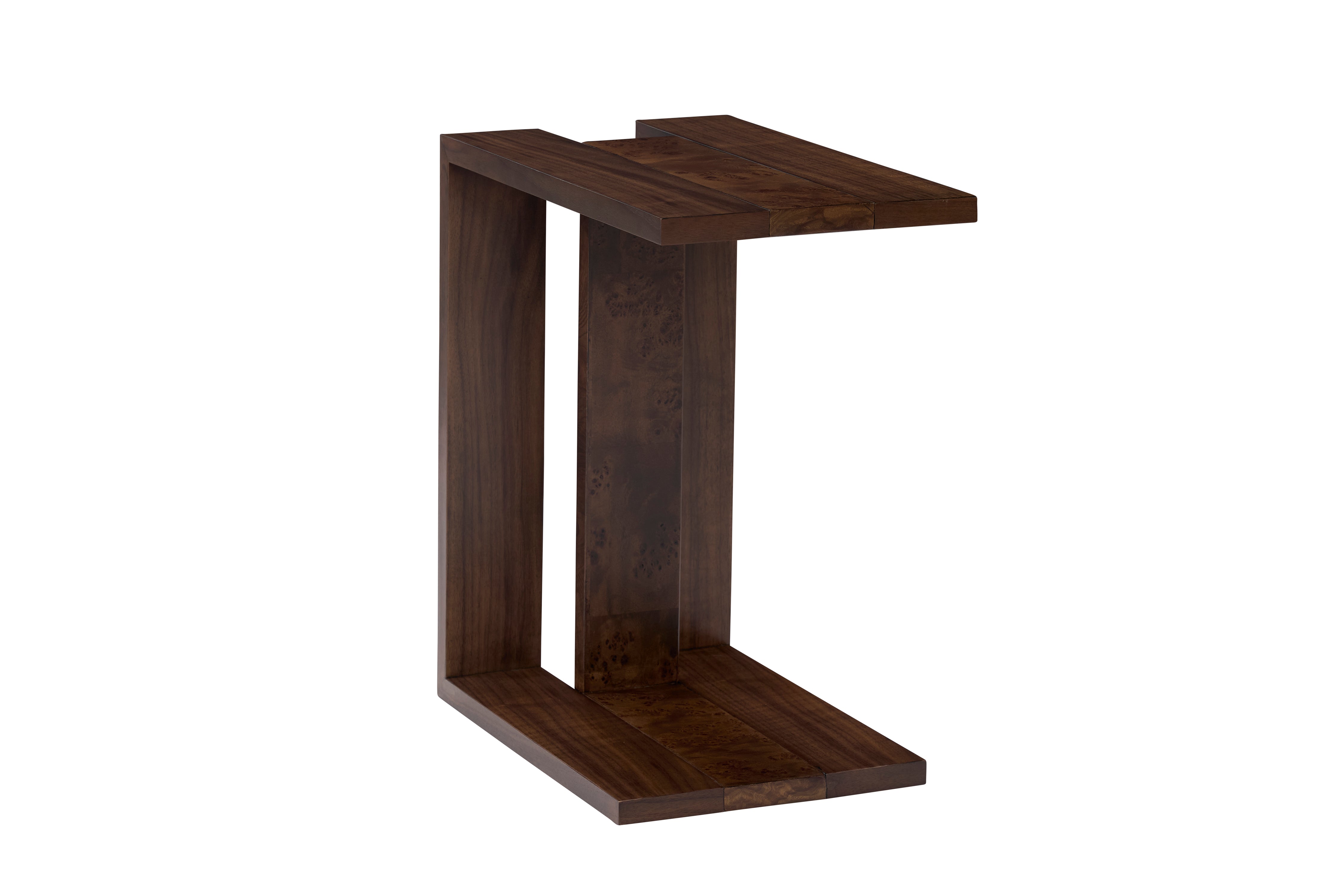 Paolo C-Table in Walnut Veneers, Walnut Solids, Burl Veneers, Burl Solids - Hickory Chair