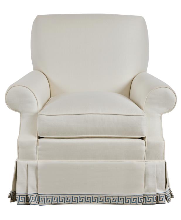 Silhouettes Glider Chair With Serpentine Arm (Kick Pleat)