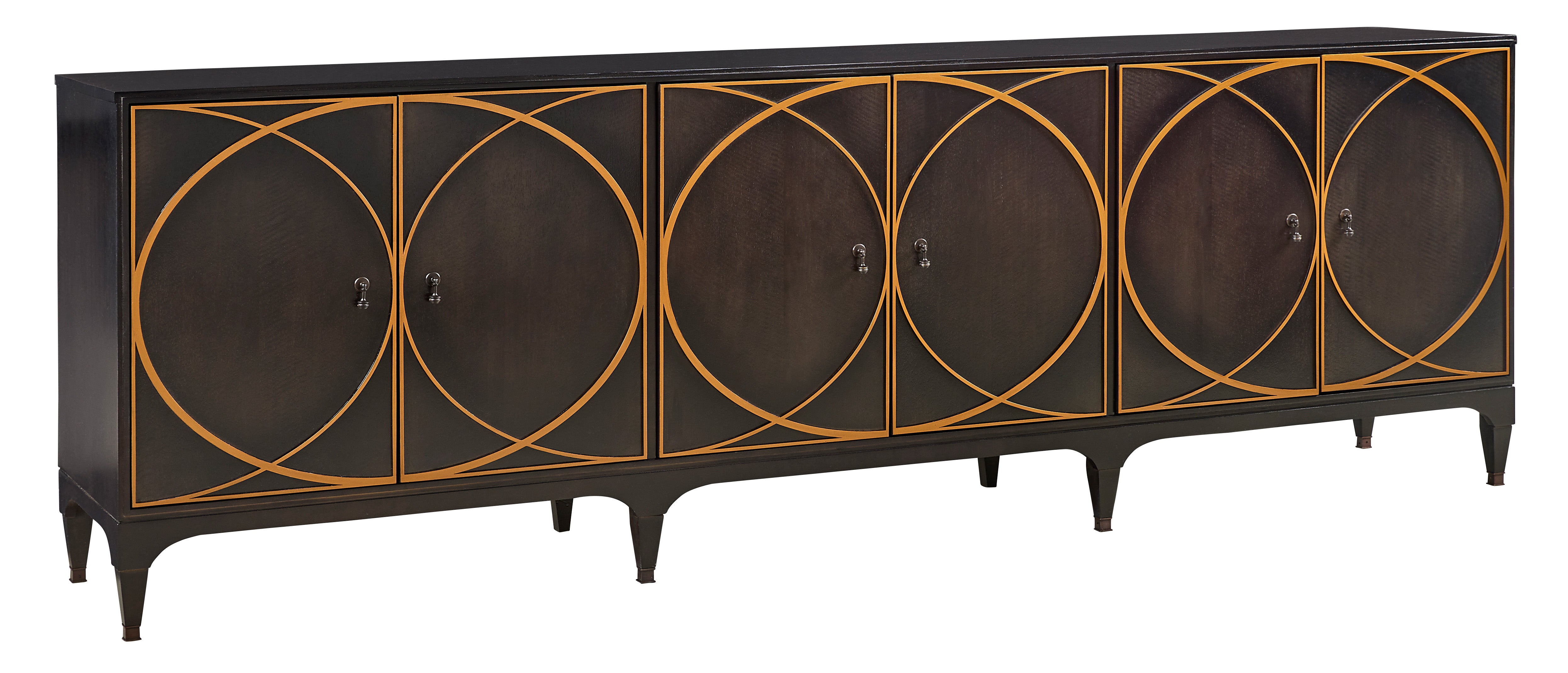 TEXTURES SIX DOOR CREDENZA in Primavera Veneers, Maple Solids - Hickory Chair